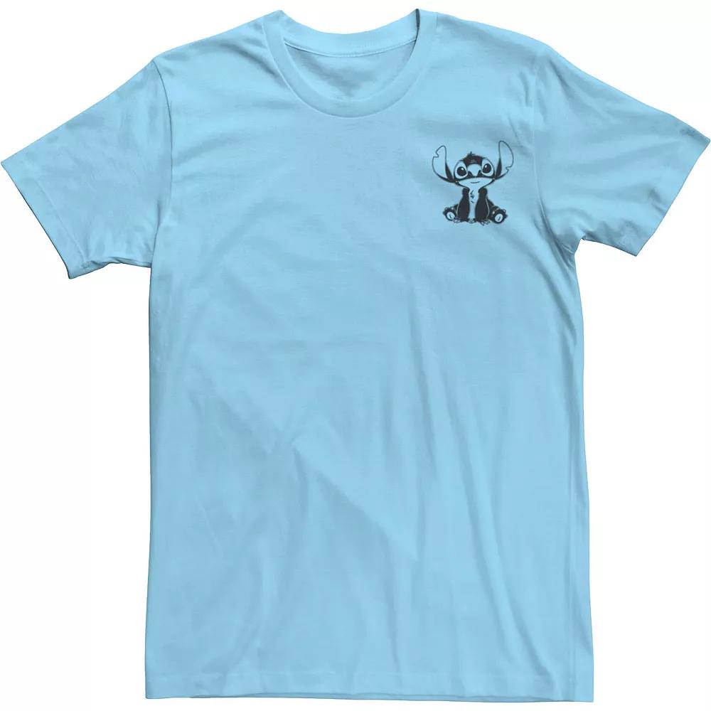 Mens Lilo & Stitch Vintage Lined Stitch Pocket Hit Tee, Men's,  Product Image