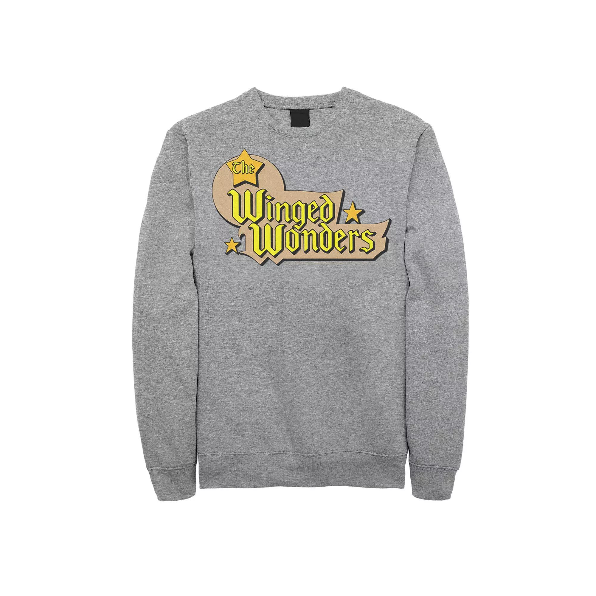 Men's DC Comics The Winged Wonders Text Logo Sweatshirt,  Product Image