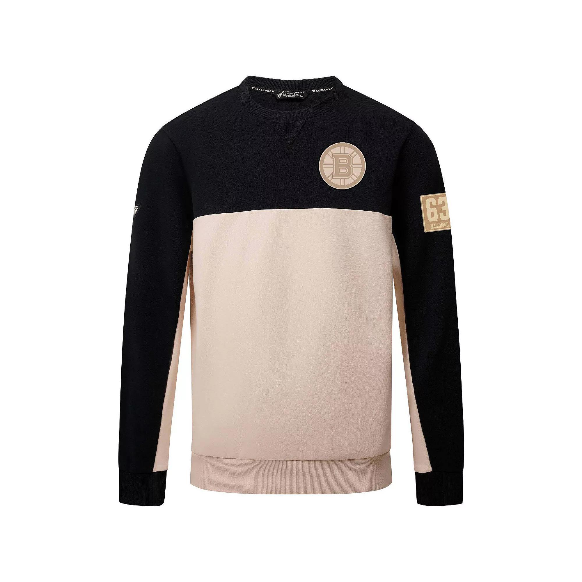 Men's Levelwear Brad Marchand Black Boston Bruins Name & Number Pullover Sweatshirt, Size: Small Product Image