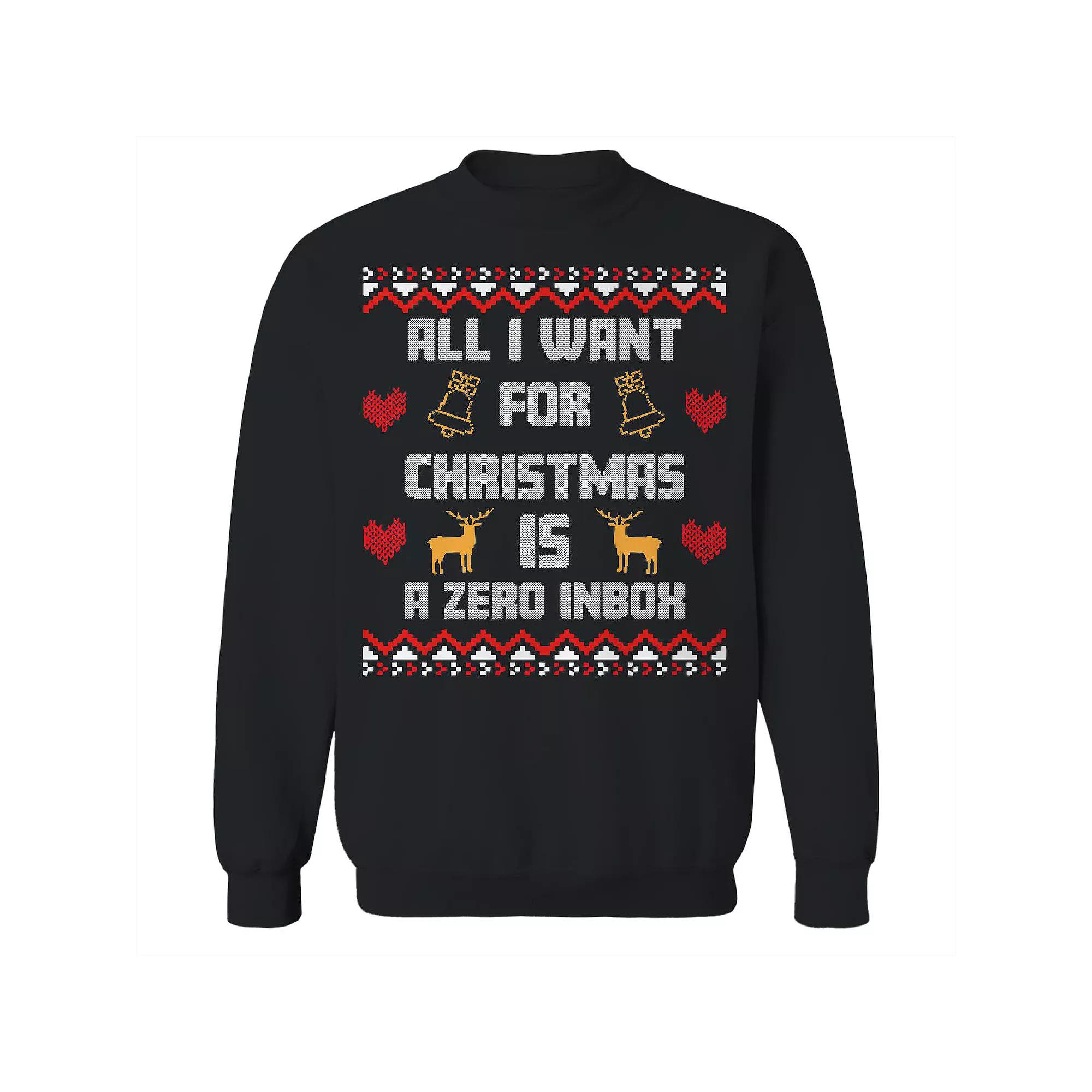 Men's Christmas Sweater Zero Inbox Graphic Sweatshirt, Adult Unisex,  Product Image