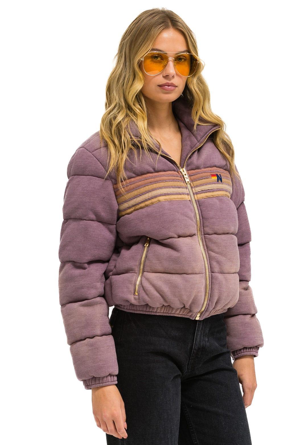 5 STRIPE FADED APRES JACKET - FADED MOCHA Female Product Image