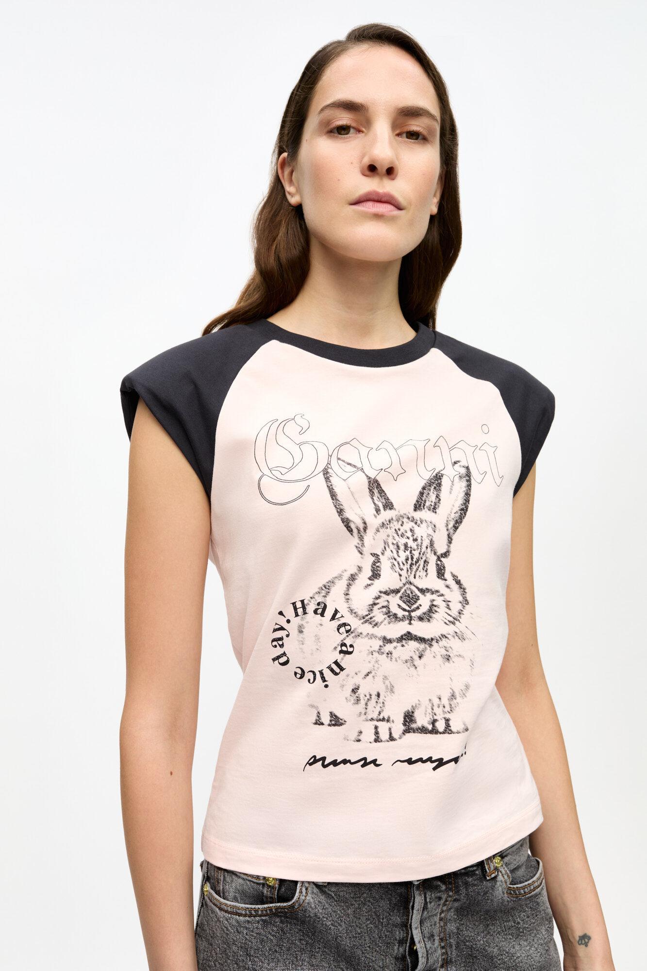 Pink Basic Jersey Bunny T-shirt Product Image