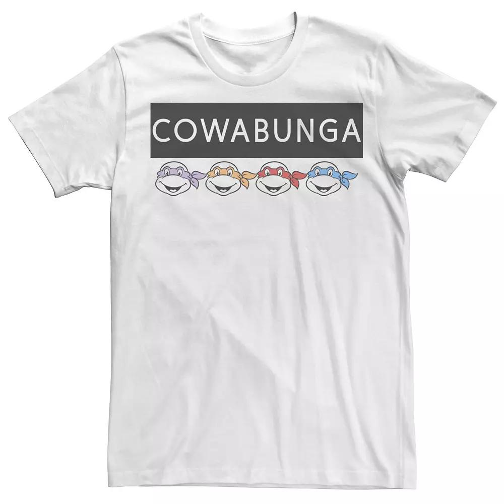 Men's Ninja Turtles Cowabunga Head Shot Short Sleeve Tee, Size: Large, White Product Image