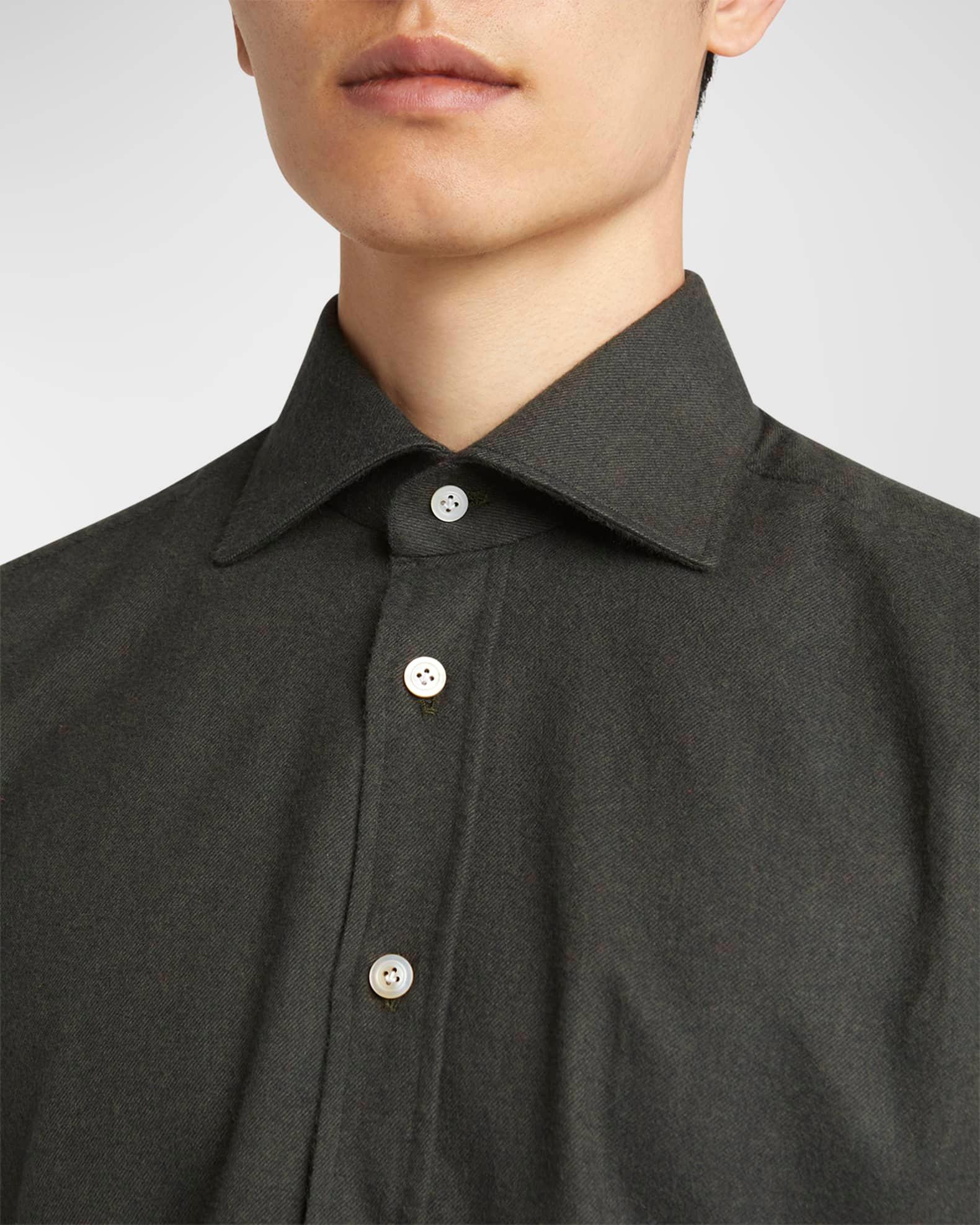 Men's Cotton Flannel Casual Button-Down Shirt Product Image