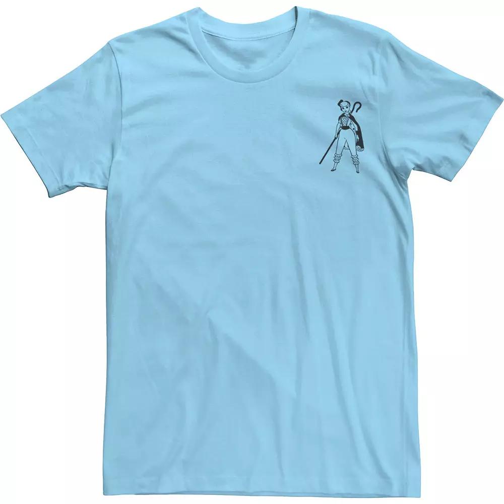 Disney / Pixar's Toy Story 4 Bo Peep Men's Vintagee Line Pocket Hit Tee, Size: Medium, Light Blue Product Image