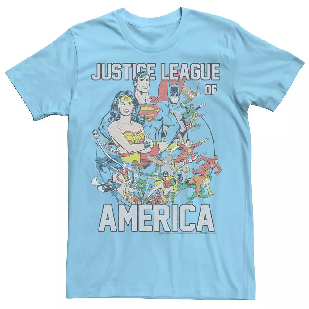 Men's DC Comics Green Lantern Starry Night Logo Tee, Size: Small, Light Blue Product Image