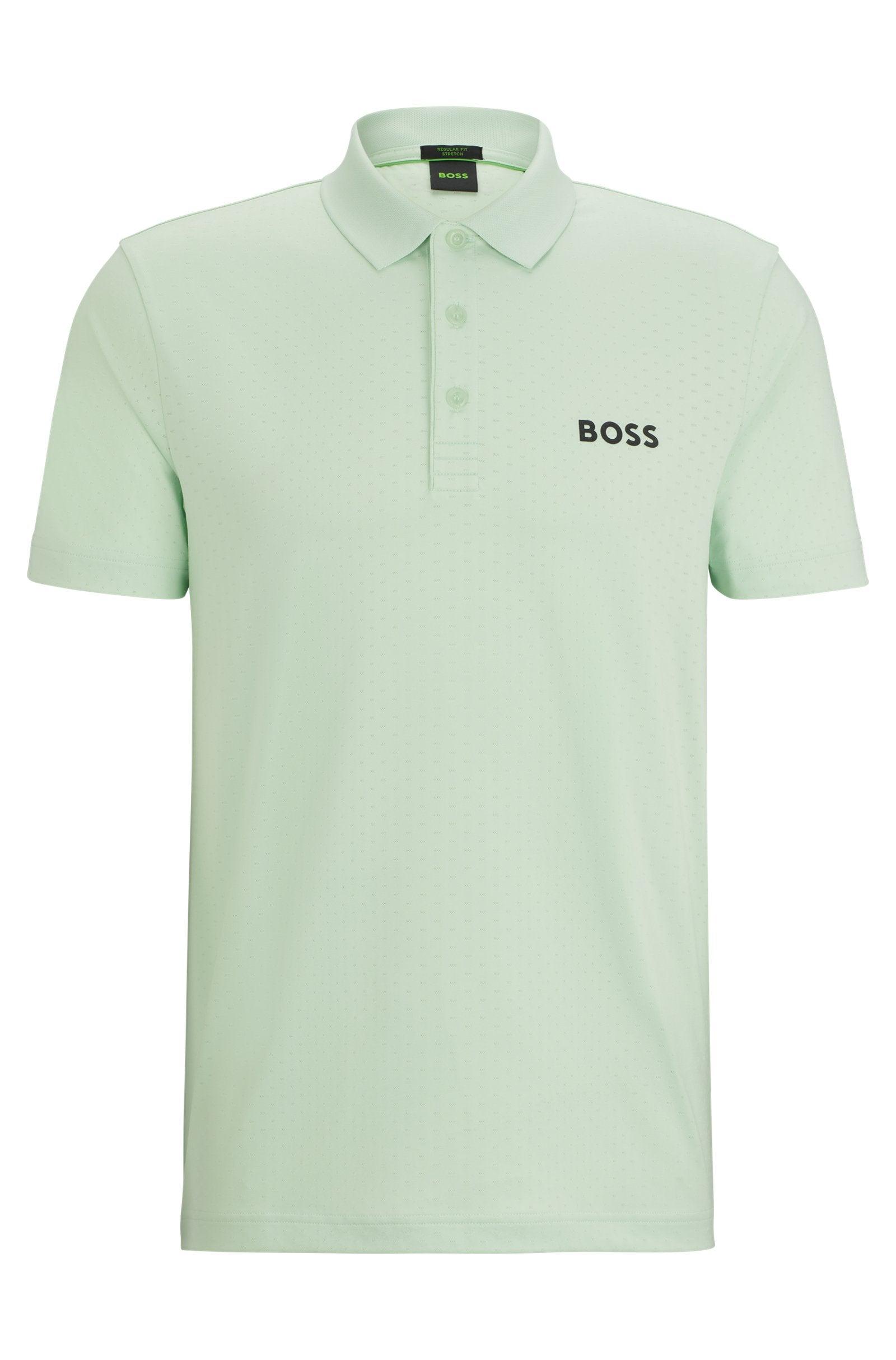 Boss Jacquard Polo Shirt With Contrast Logo Product Image