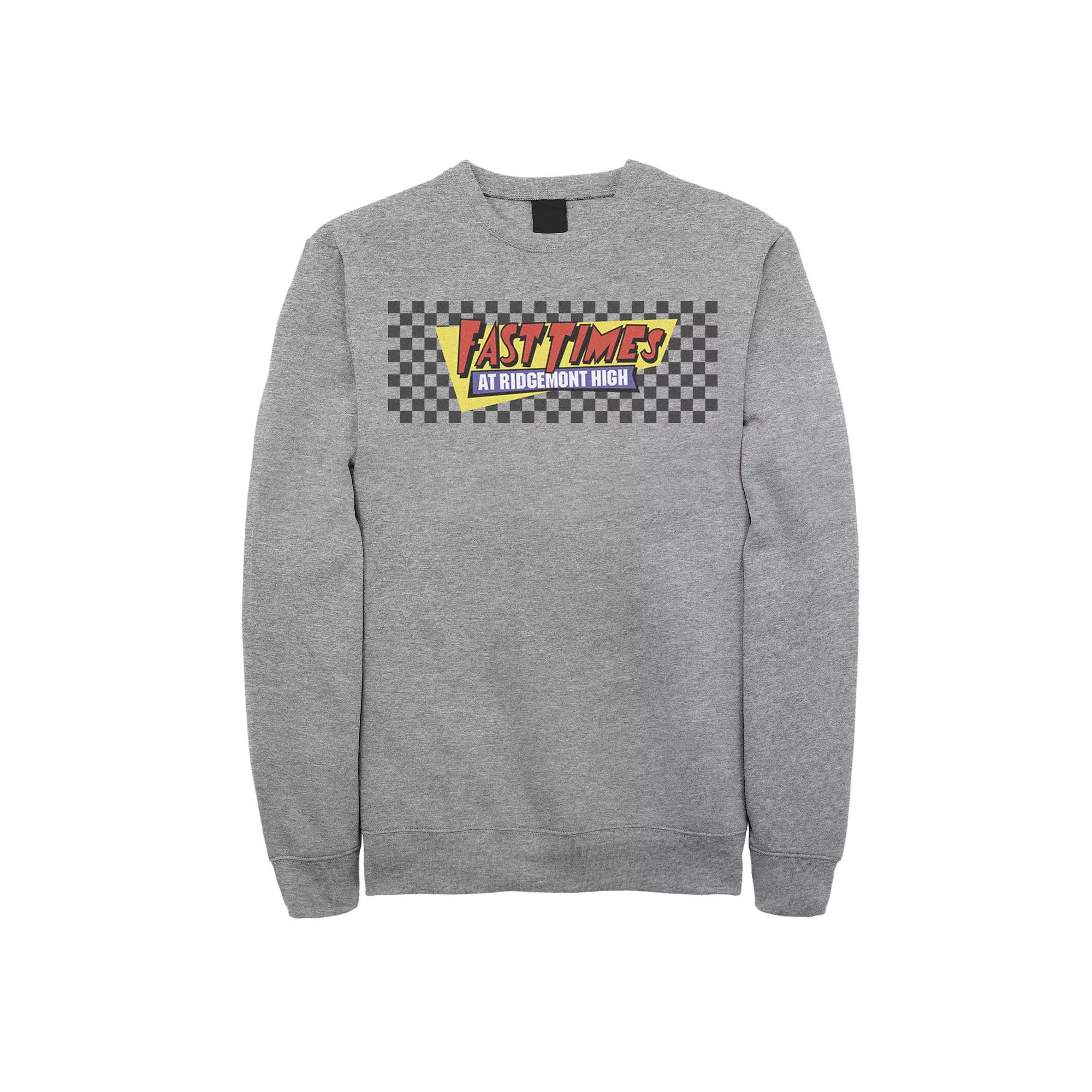 Men's Fast Times At Ridgemont High Black Checkers Logo Sweatshirt,  Product Image