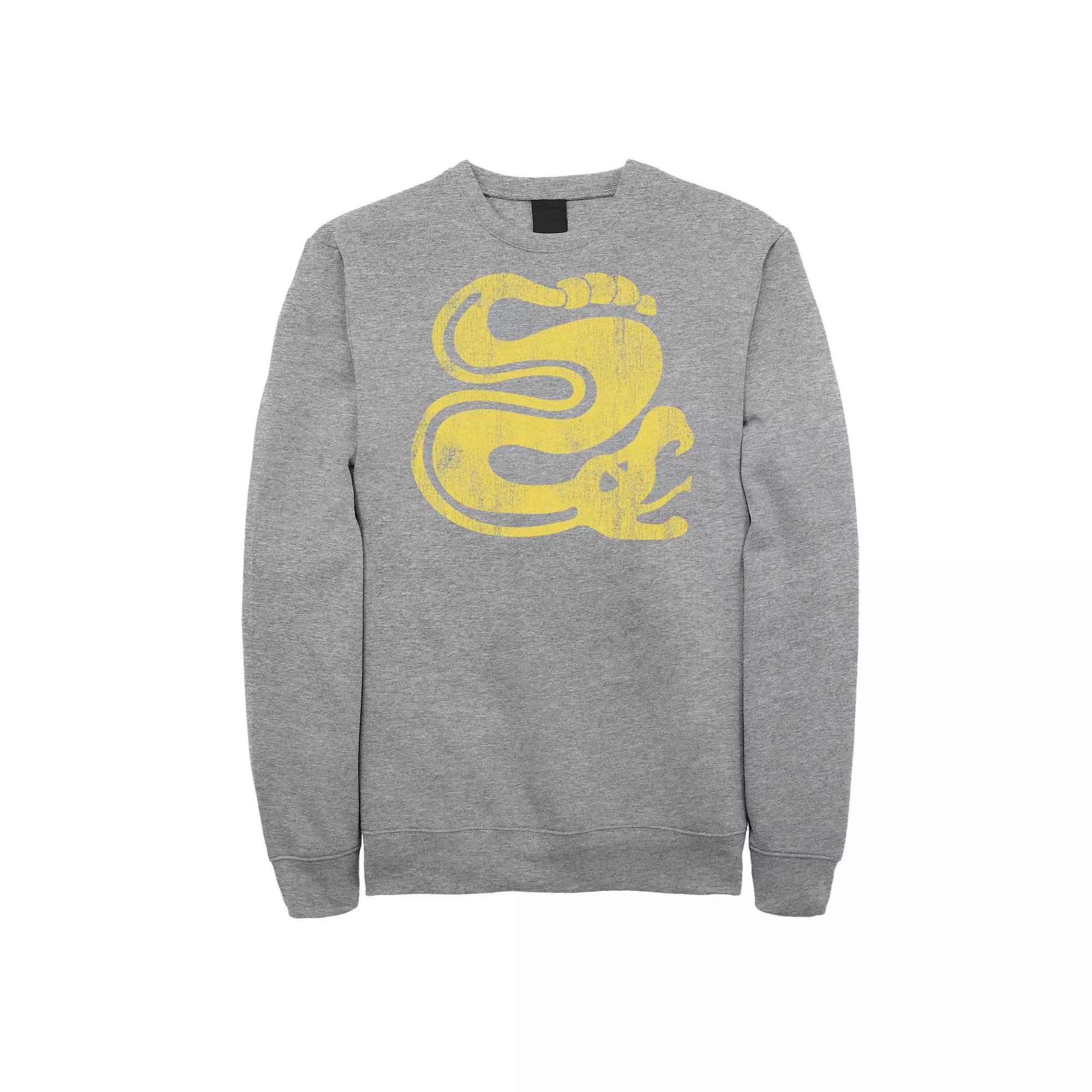 Men's Hidden Temple Yellow Snake Distressed Sweatshirt,  Product Image
