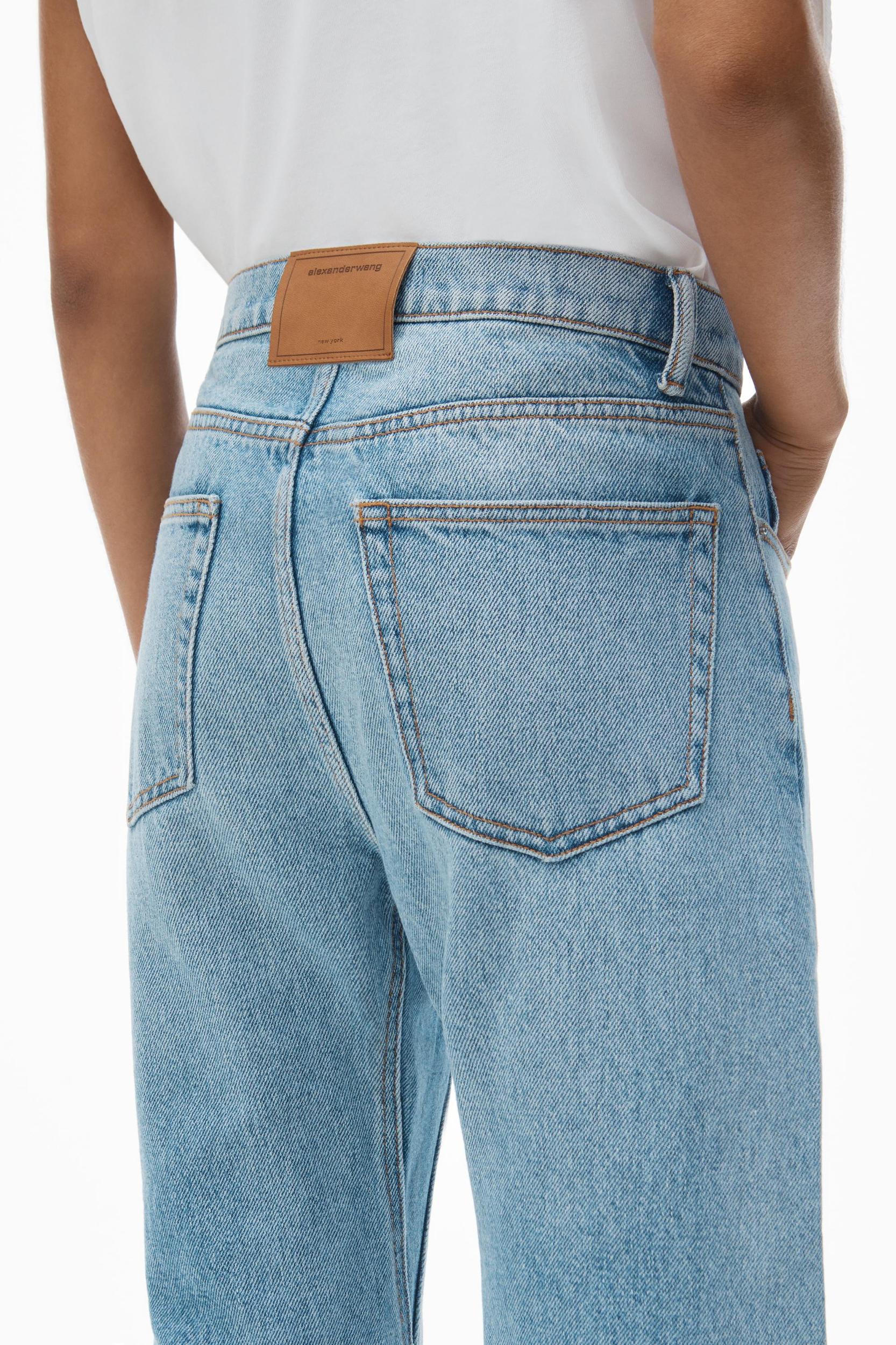 Articulated Denim Jeans With High-frequency Logo Product Image