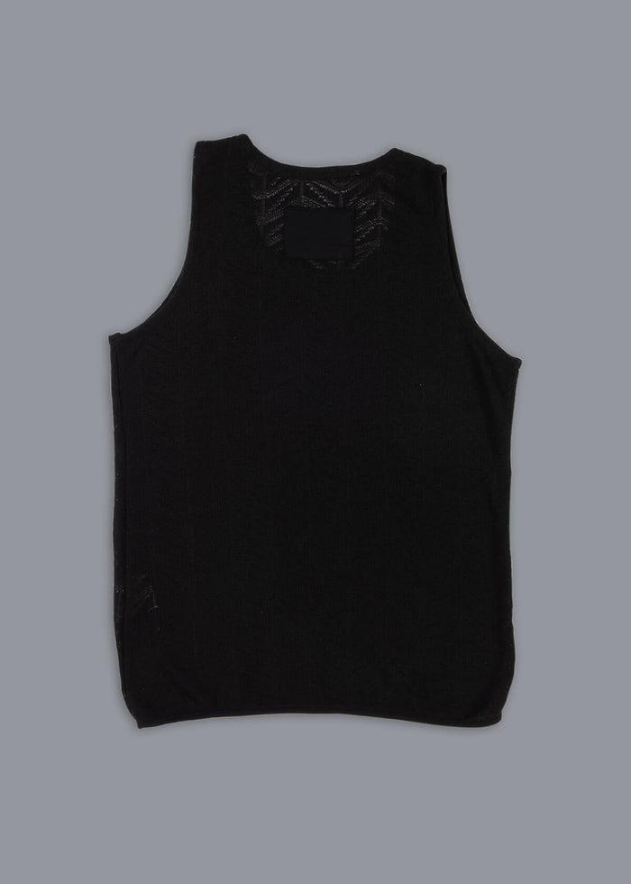 Open Weave Tank Black Product Image