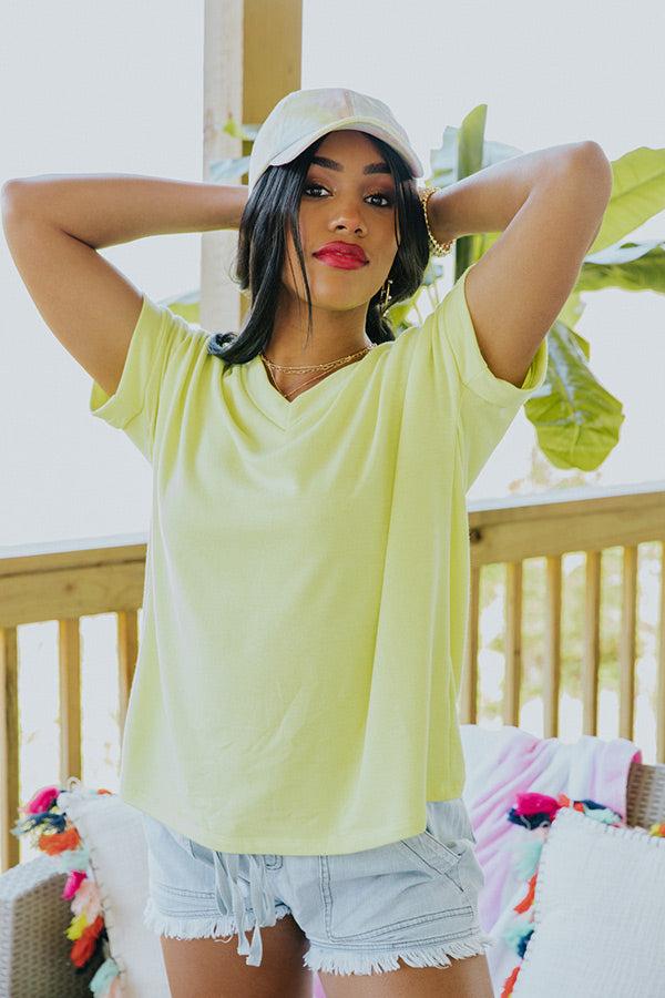 Simple Euphoria Shift Tee In Neon Yellow Product Image