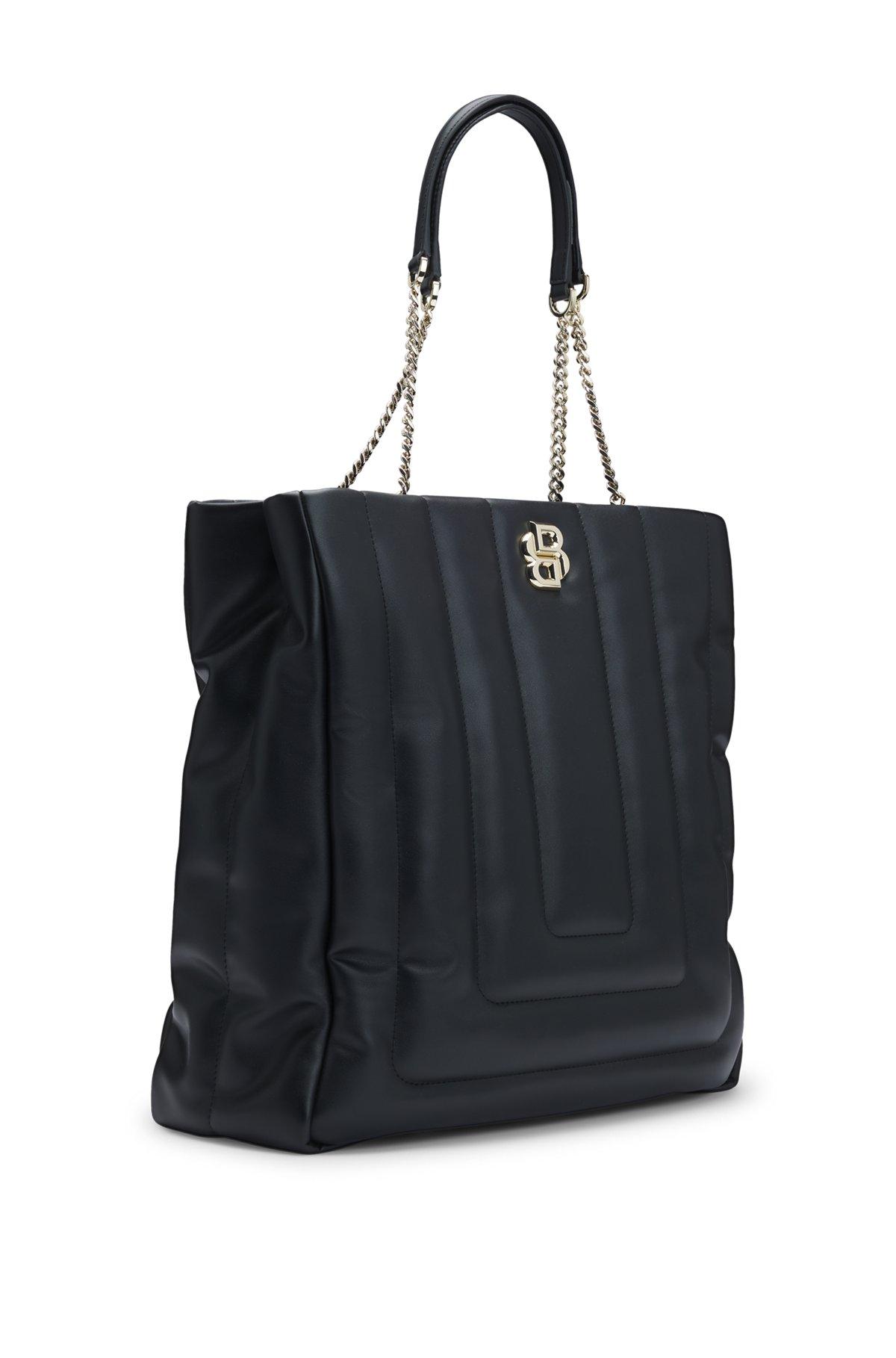 BOSS - Quilted tote bag with Double B monogram - Black Product Image