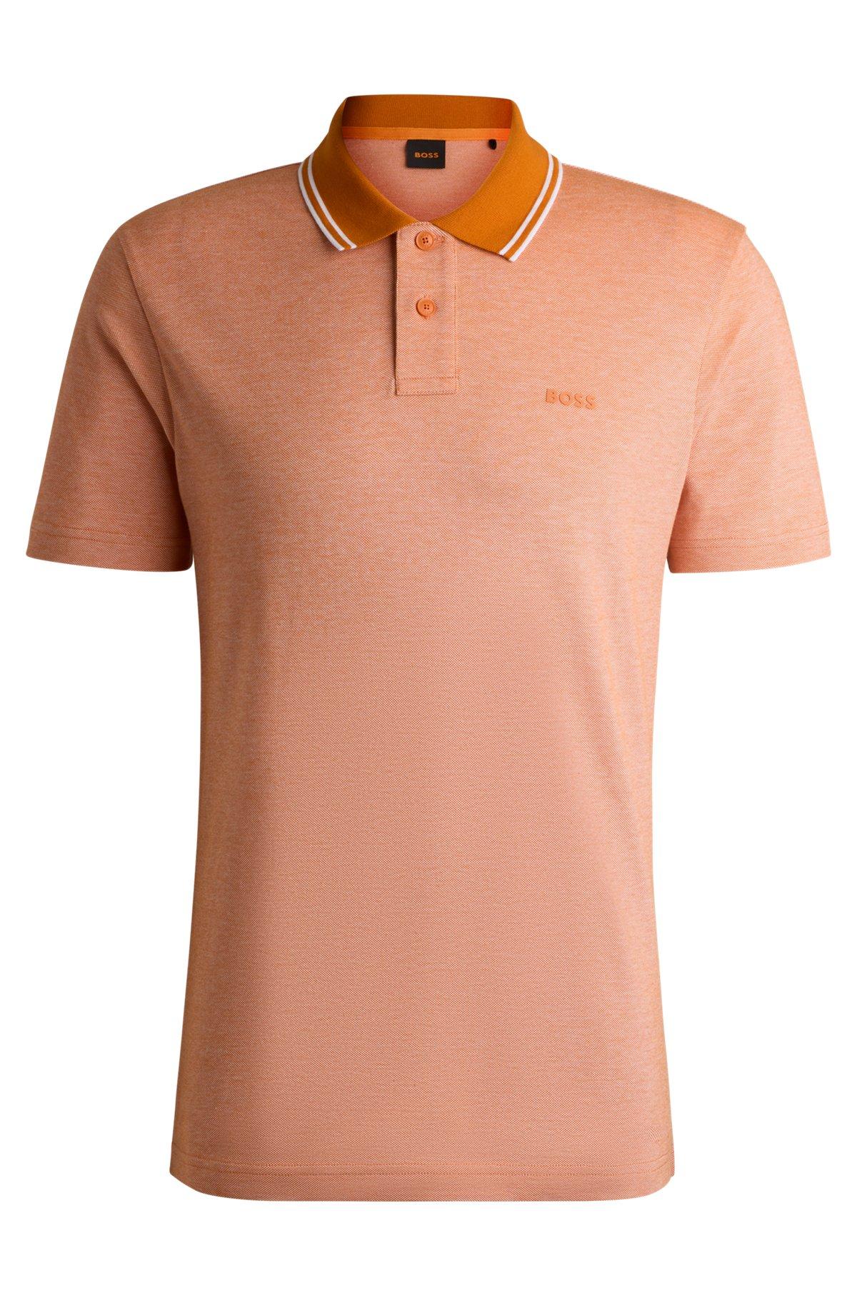 Cotton-piqué polo shirt with all-over print Product Image