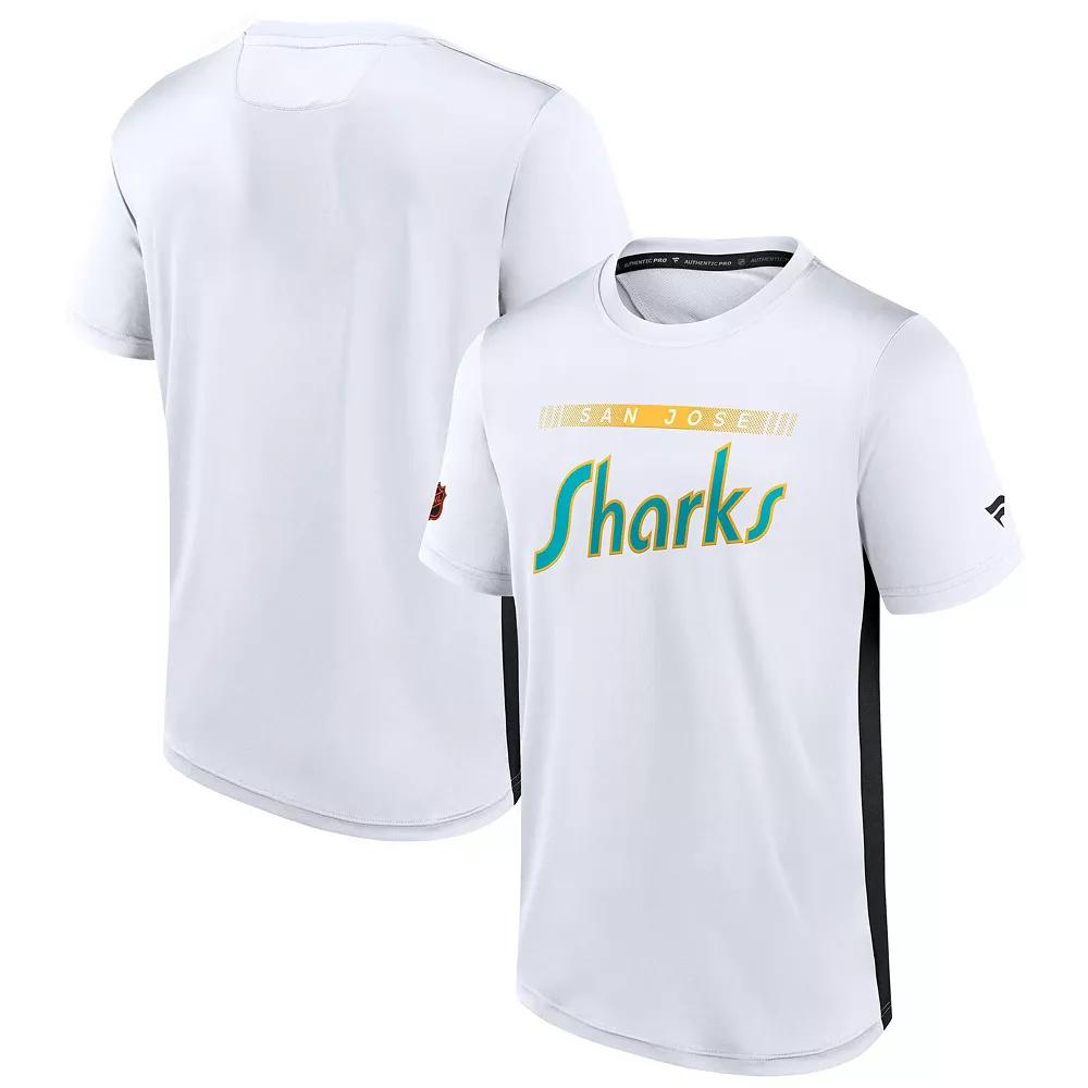 Men's Fanatics White San Jose Sharks Special Edition 2.0 Authentic Pro Tech T-Shirt,  Product Image