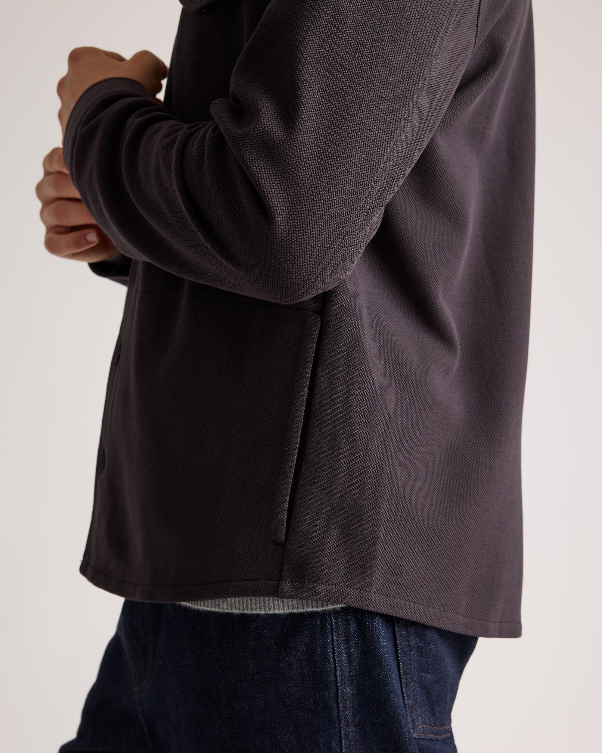 Quince | Men's Cotton Pique Knit Overshirt Organic Cotton Product Image
