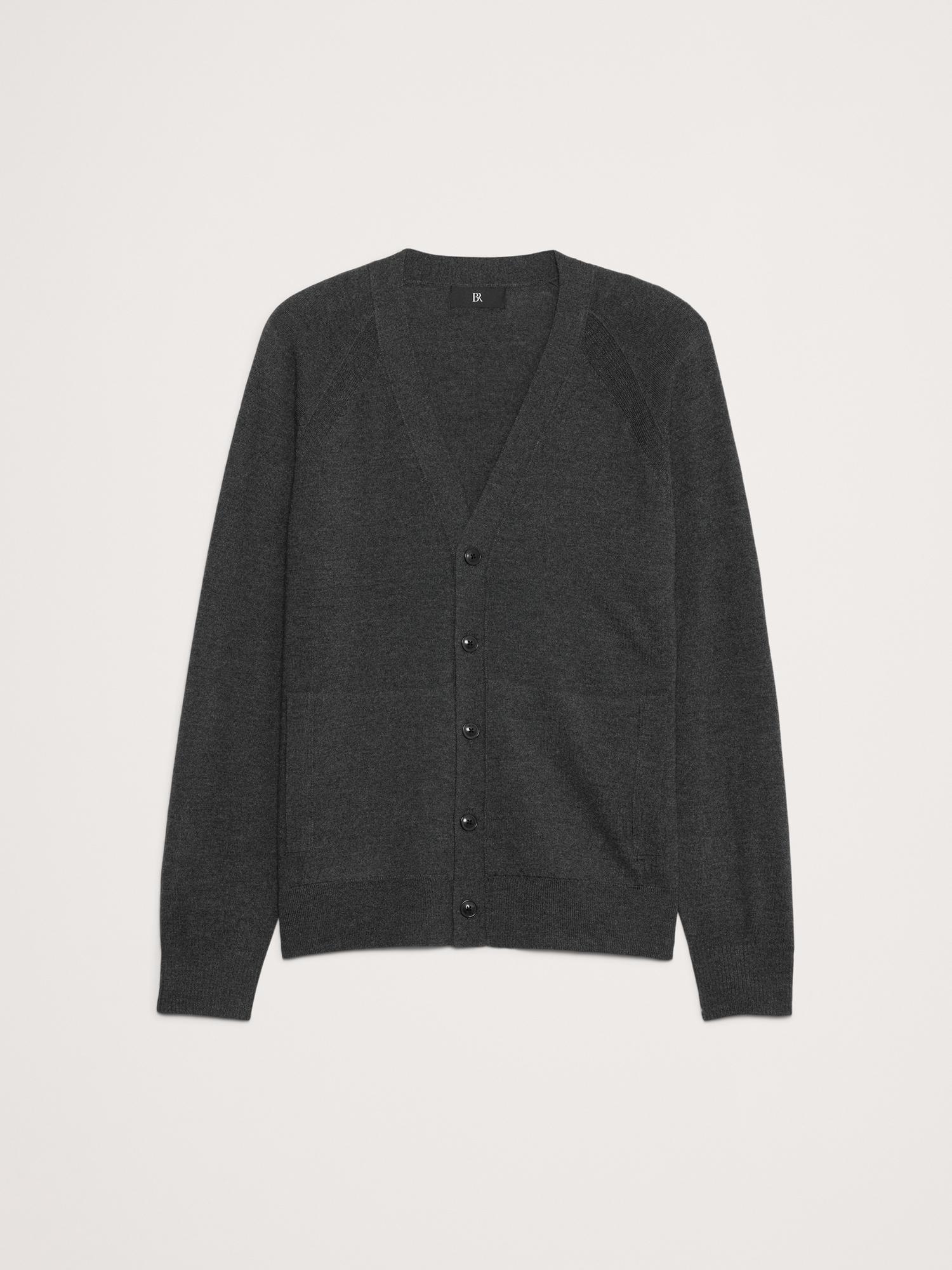 Italian Merino Cardigan Sweater Product Image