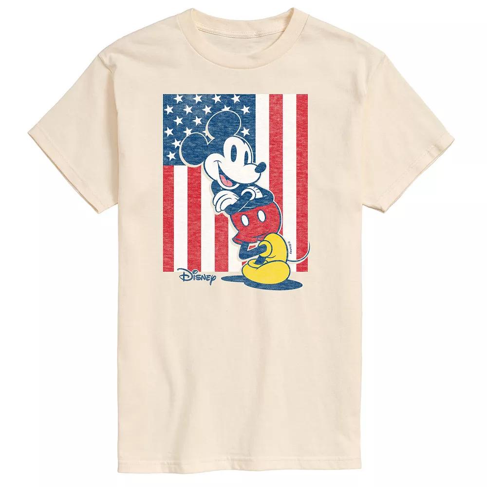 Disney's Mickey Mouse Big & Tall American Flag Graphic Tee, Men's,  Product Image
