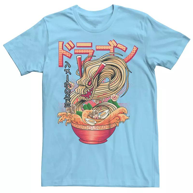 Men's Japanese Dragon Ramen Graphic Tee, Size: Medium, White Product Image