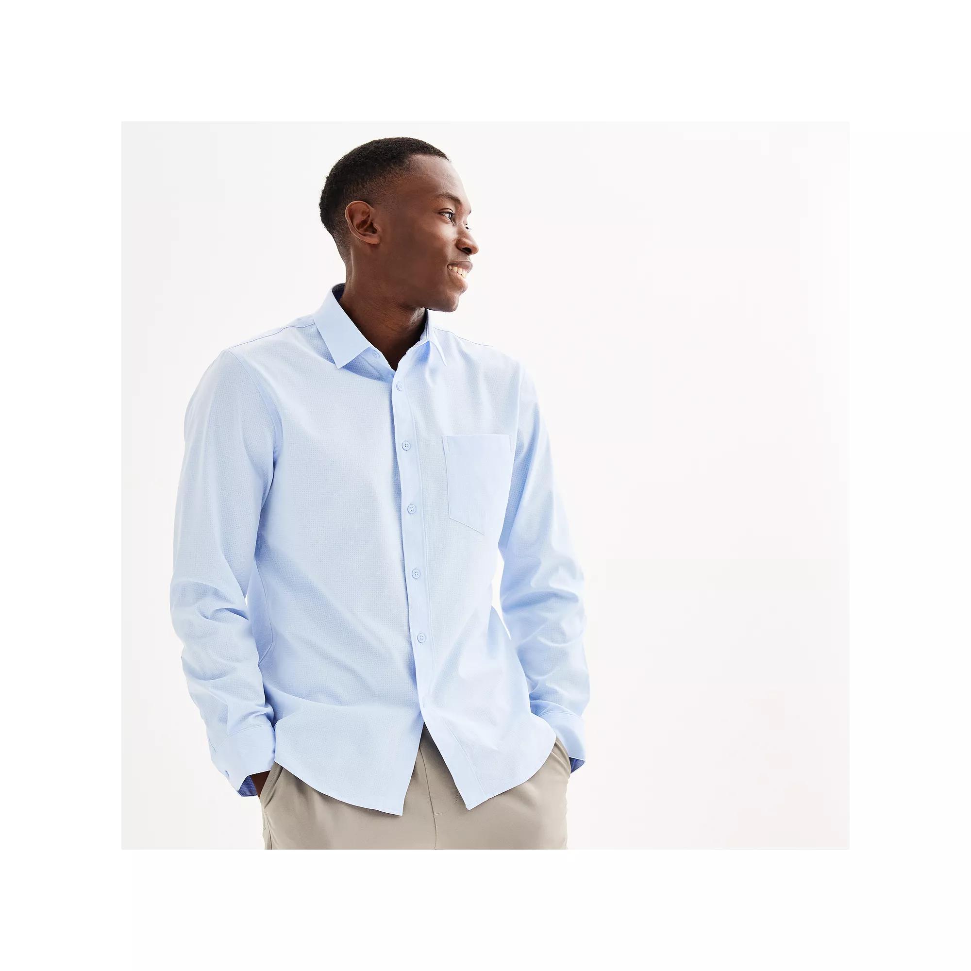 Men's FLX Slim Performance Untucked-Fit Button Down Long Sleeve Shirt,  Product Image