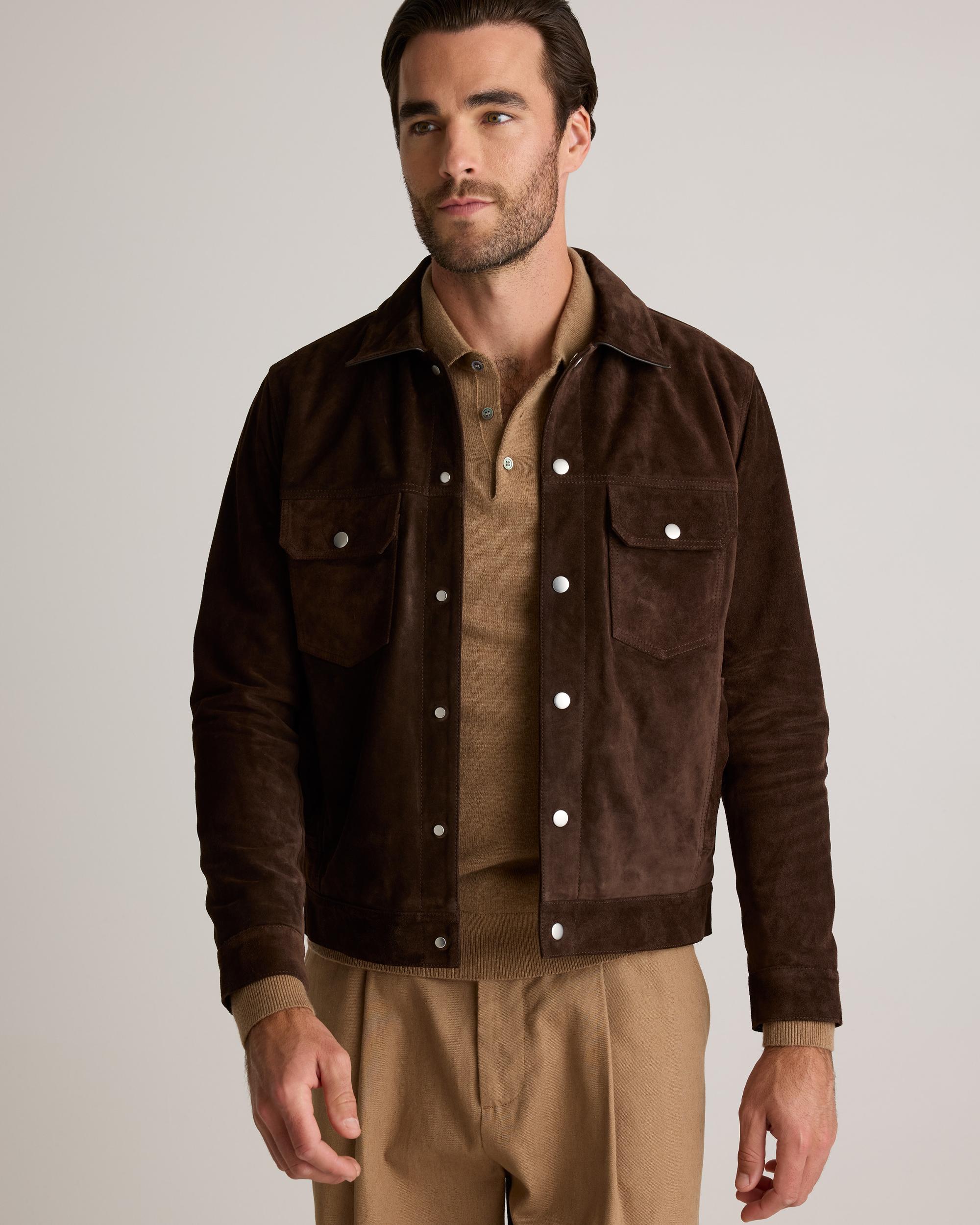 Quince | Men's Italian Suede Trucker Jacket Suede Leather Product Image