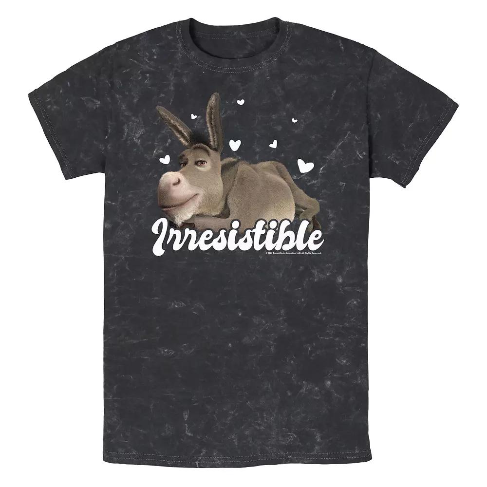 Men's Shrek Donkey Irresistible Hearts Graphic Tee,  Product Image