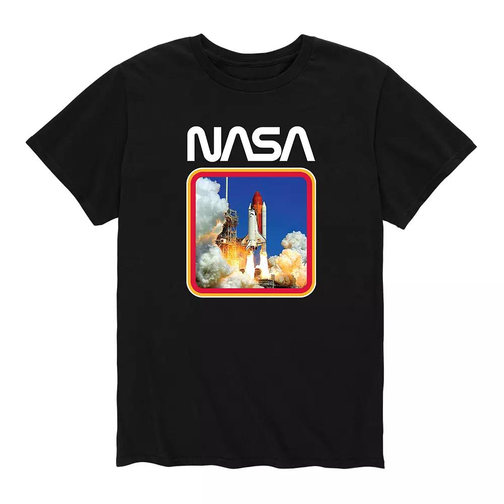 Big & Tall NASA Retro Shuttle Launch Tee, Mens Blue Product Image