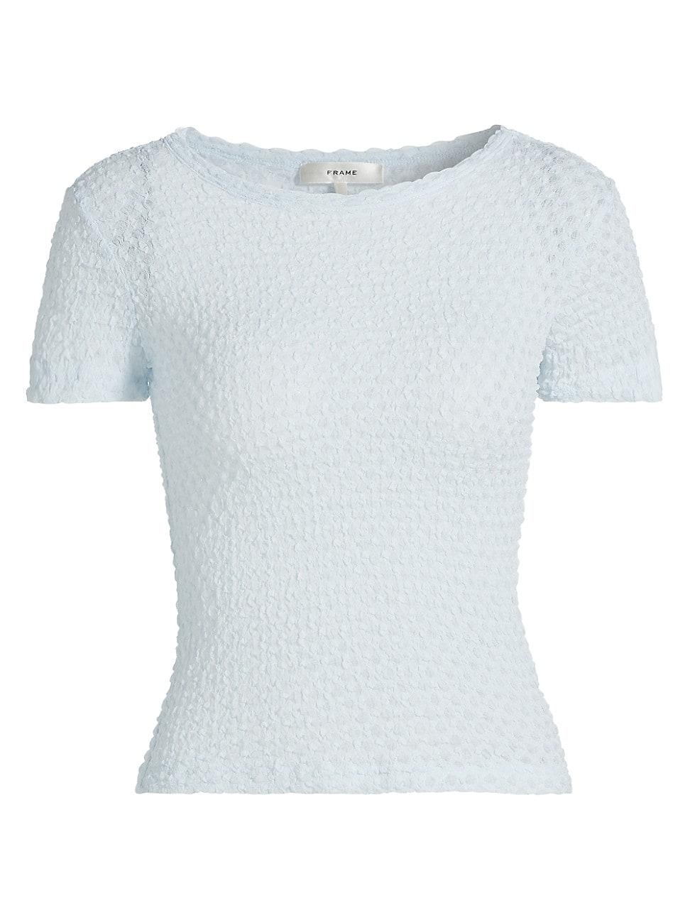 Womens Textured Mesh Baby T-Shirt Product Image