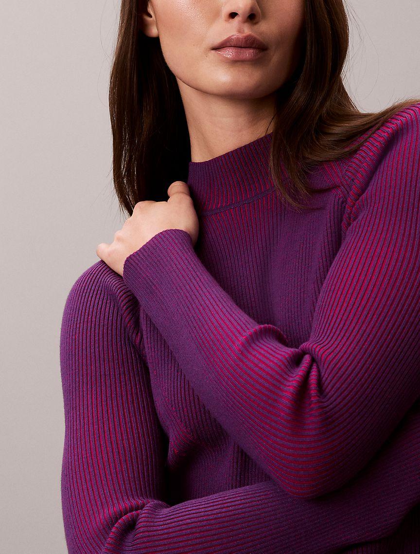 Tech Knit Rib Mock Neck Sweater Product Image