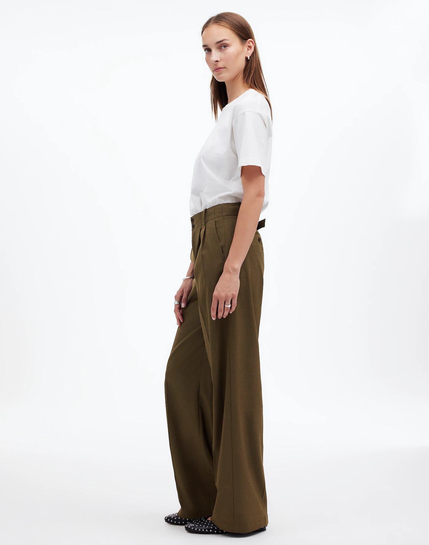 The Tall Harlow Wide-Leg Trouser in Brushed Twill Product Image