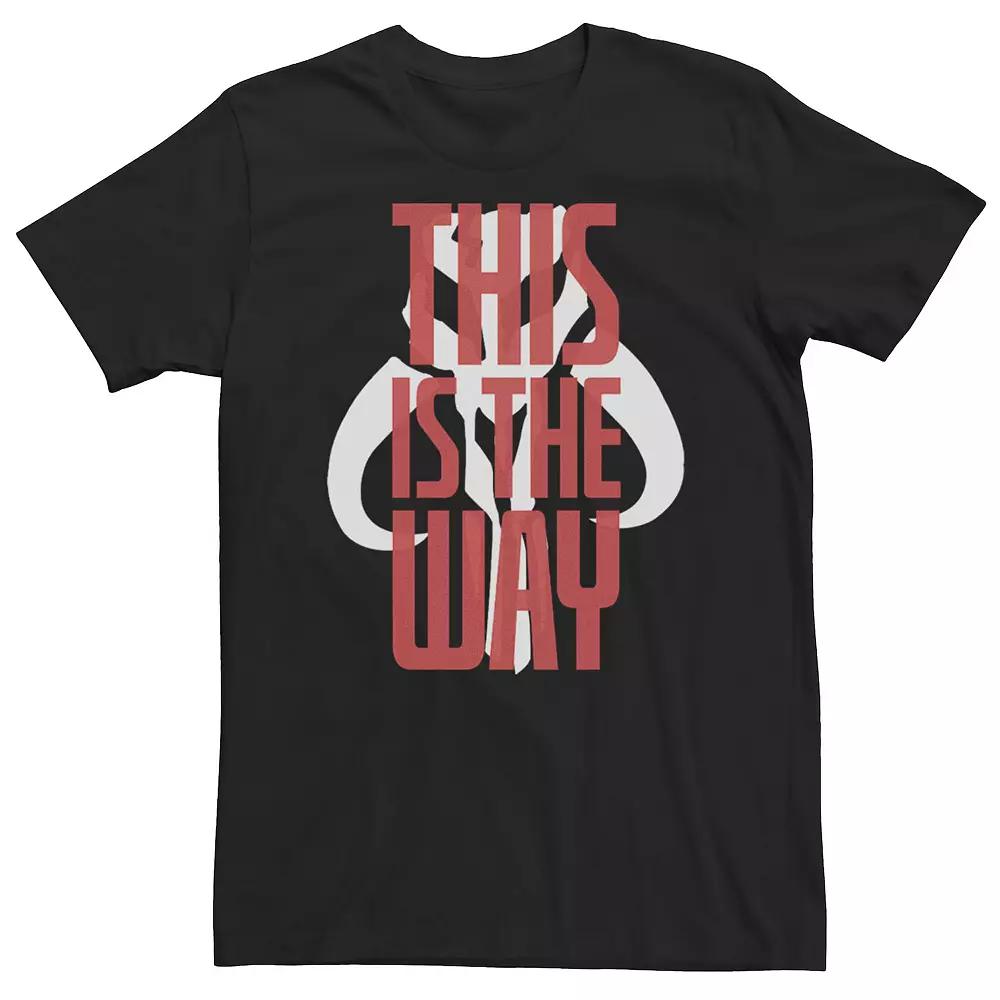 Big & Tall Star Wars The Mandalorian "This Is The Way" Red Text Overlay Tee, Men's,  Product Image