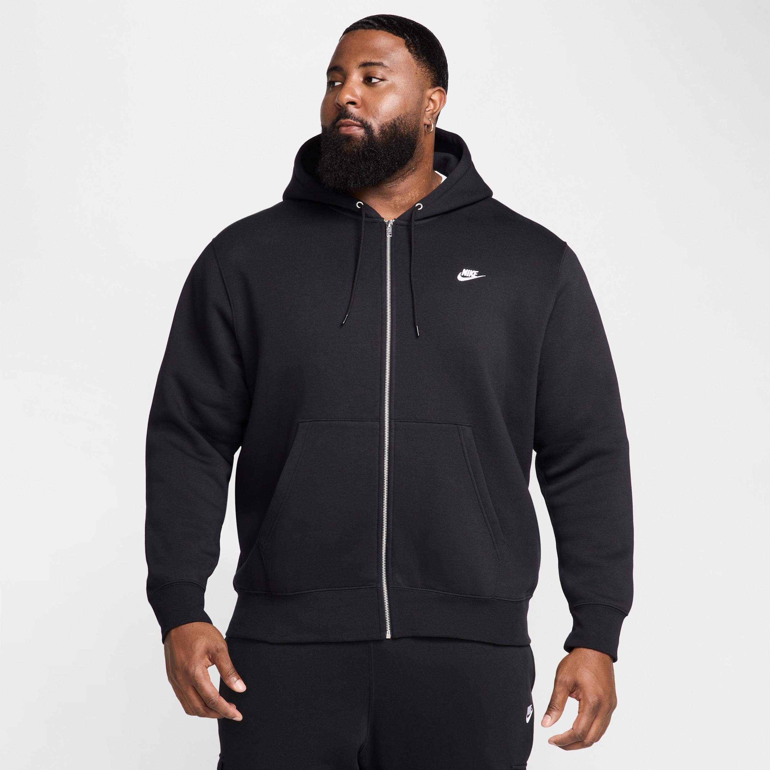 Nike Mens Club Full-Zip Fleece Hoodie | FN3861-010 Product Image