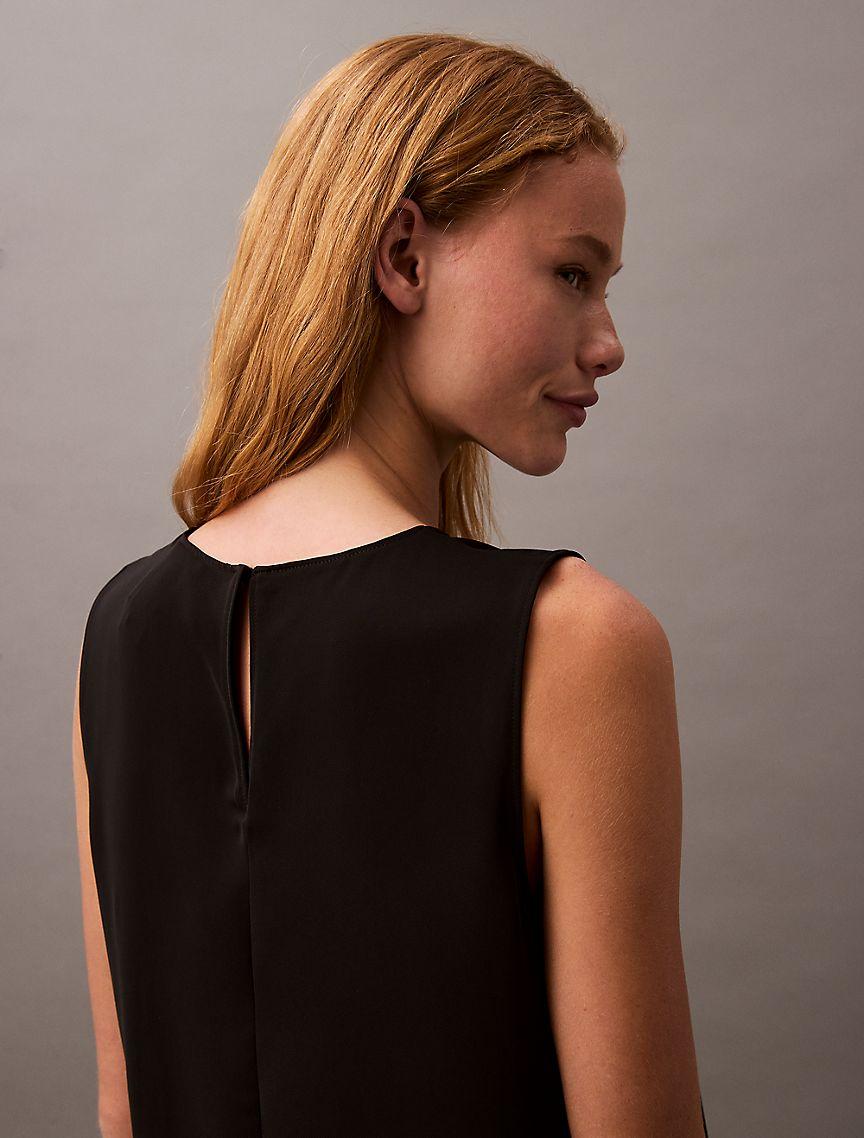 Solid Crewneck Shell Tank Product Image