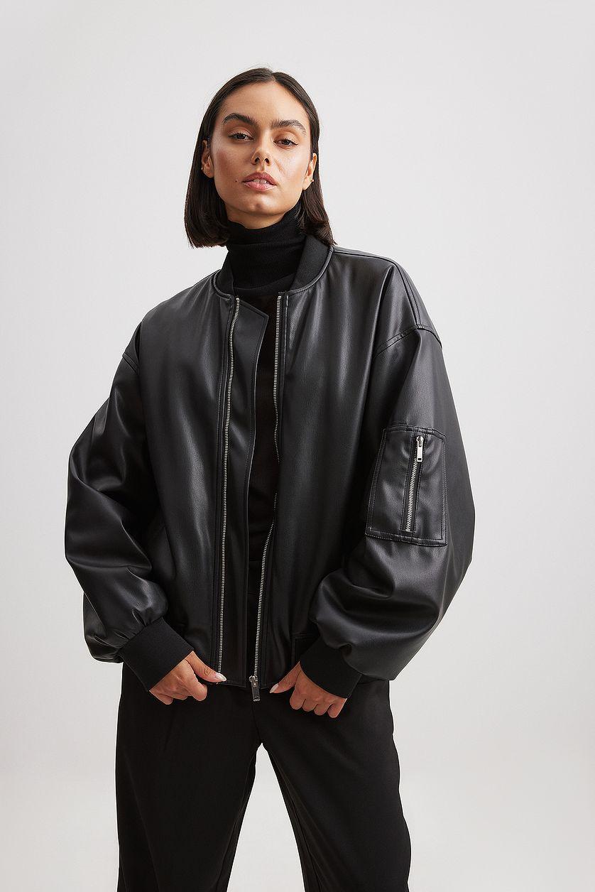Pu Bomber Jacket Product Image