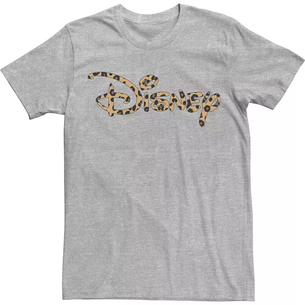 Disney's Logo Leopard Fill Men's Tee,  Product Image