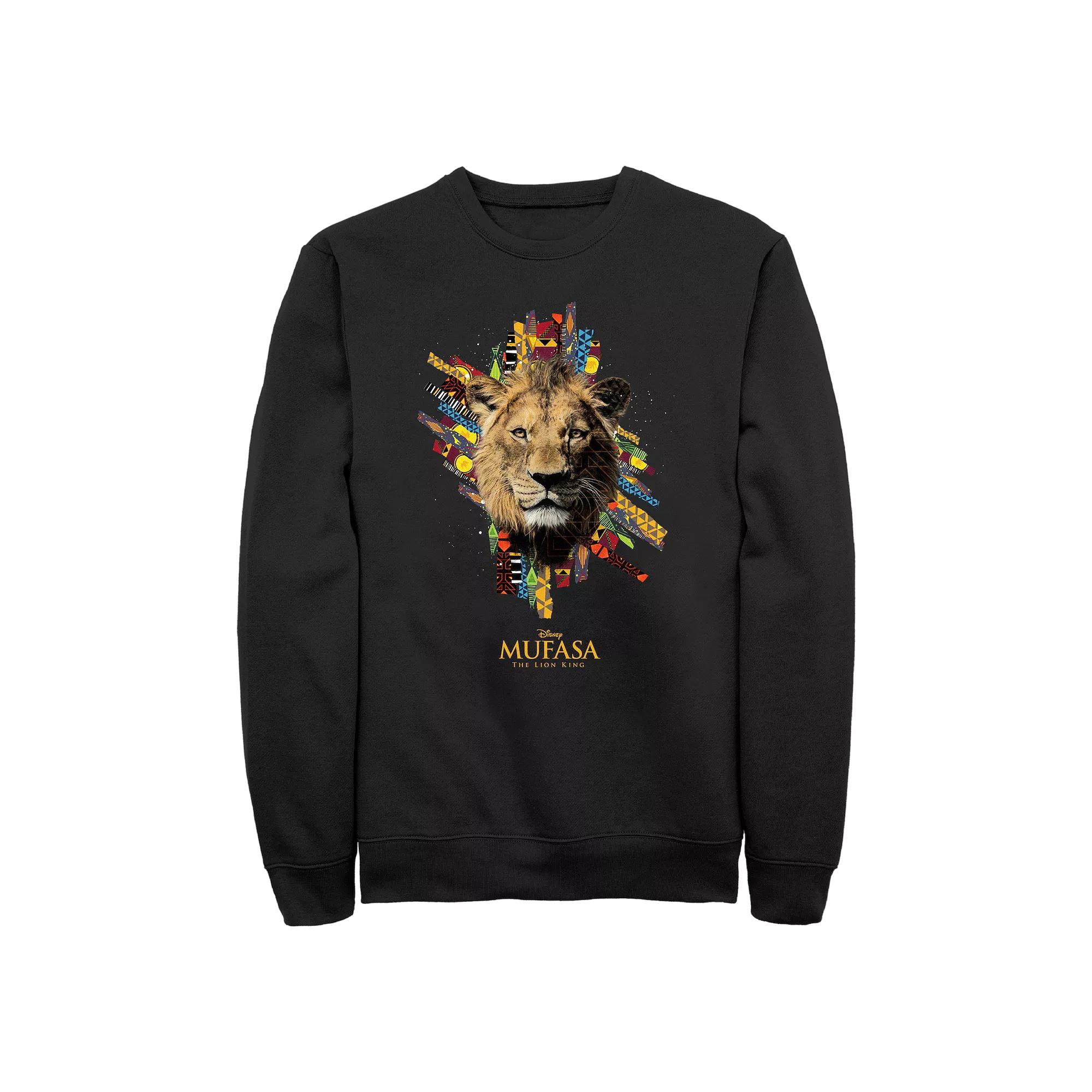 Disney's Mufasa The Lion King African Prints Background Men's Graphic Fleece,  Product Image