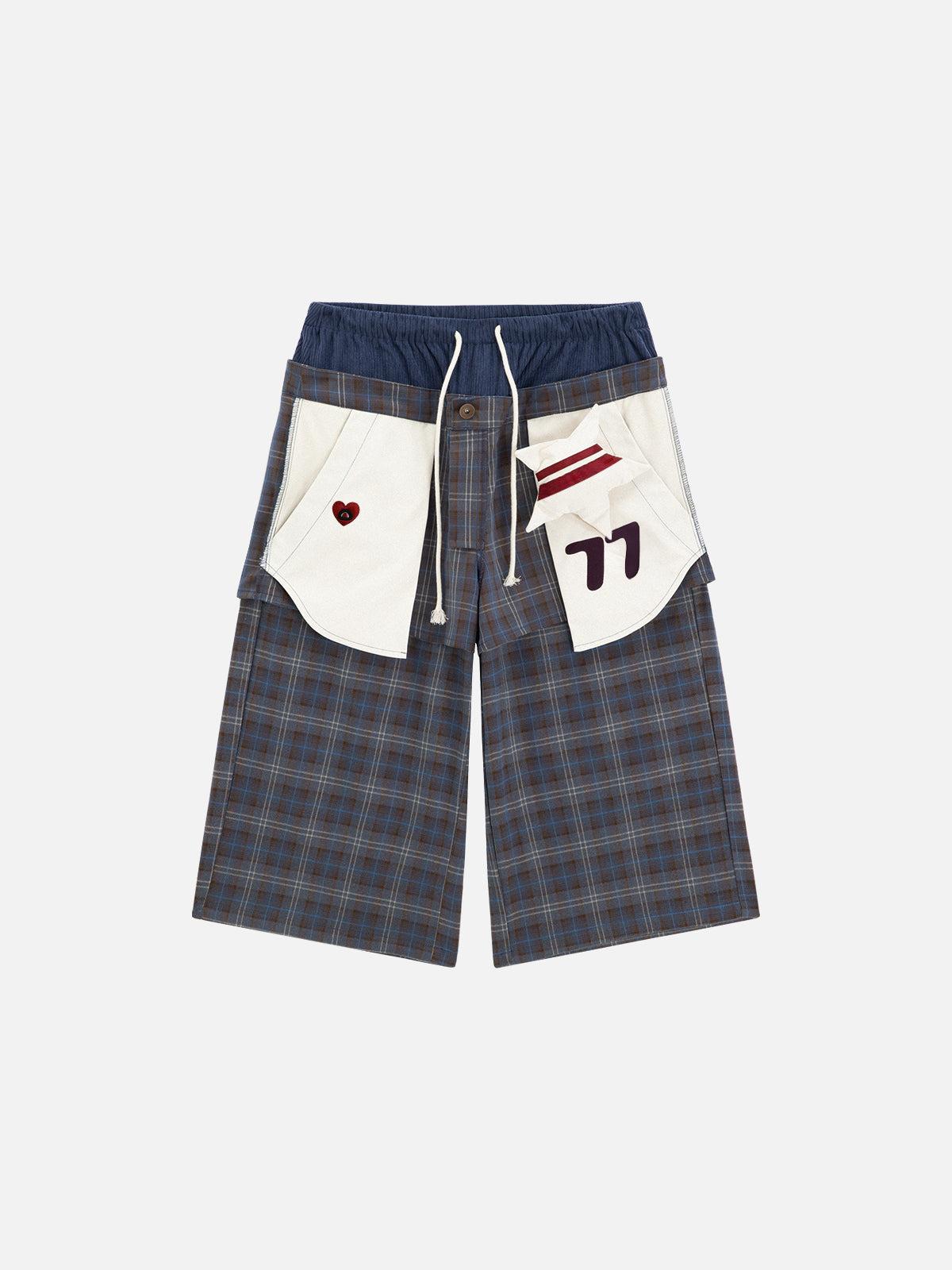 Aelfric Eden Plaid Double Waist Longline Shorts Female Product Image