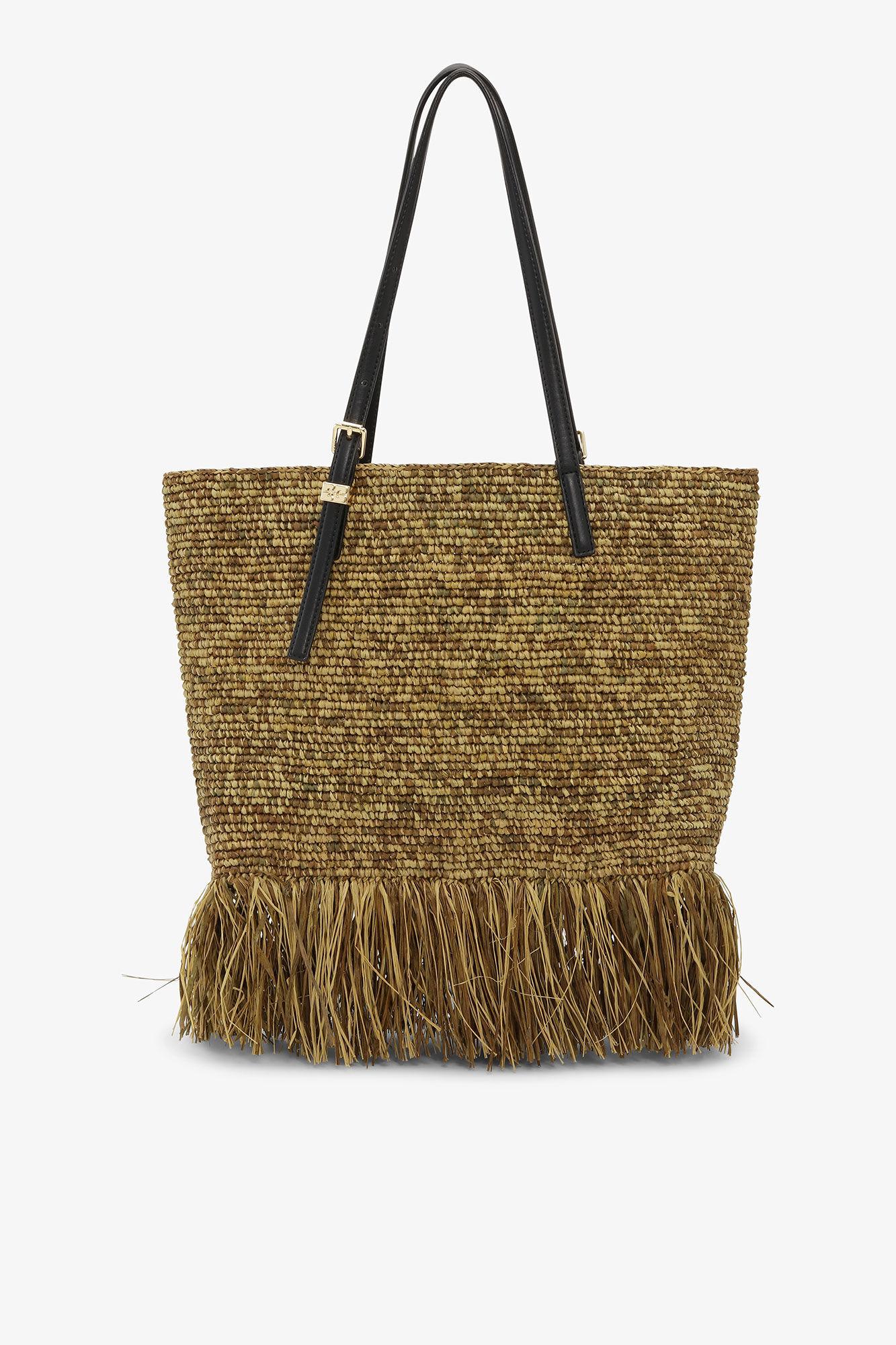 Raffia Tote Fringes Bag Small Product Image