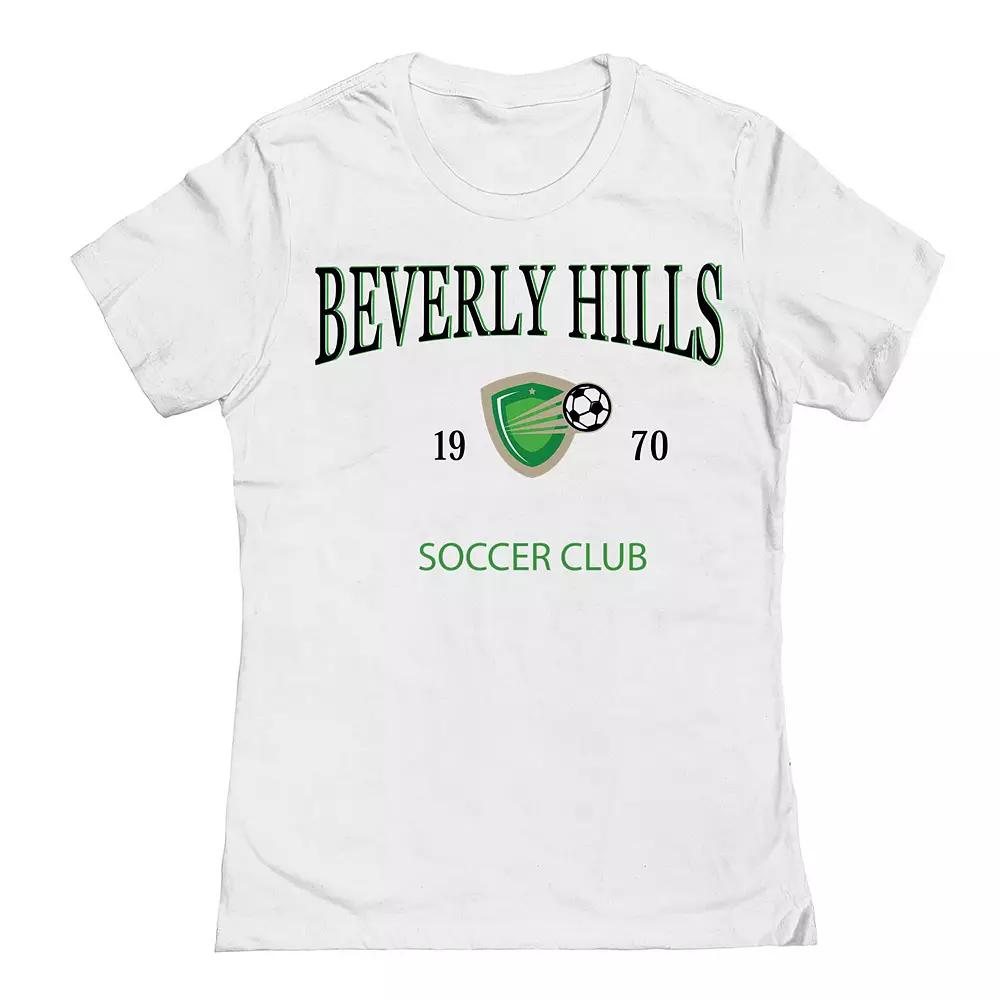 Junior's Beverly Hills Soccer Club Womens Graphic Tee, Girl's, Size: XL, White Product Image
