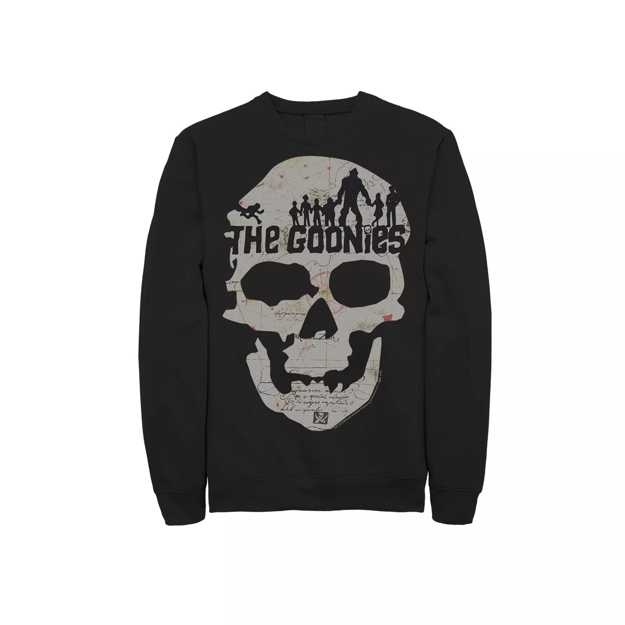 Big & Tall The Goonies Skeleton Map Poster Graphic Fleece Pullover, Men's,  Product Image