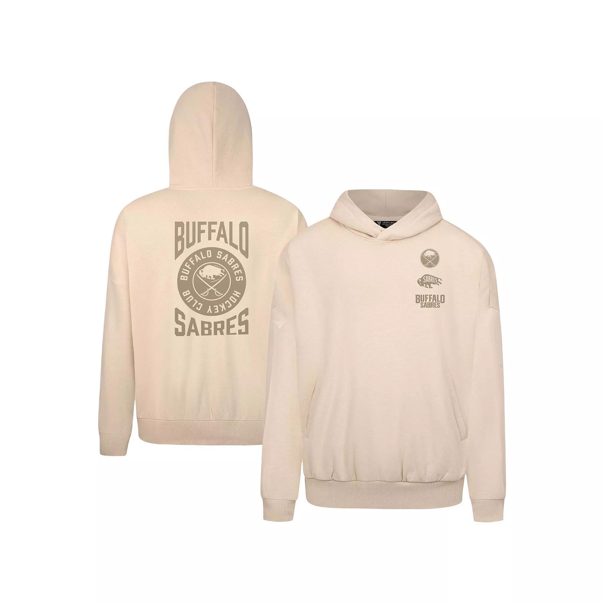 Mens Levelwear Cream Buffalo Sabres Contact Stamp Pullover Hoodie Product Image