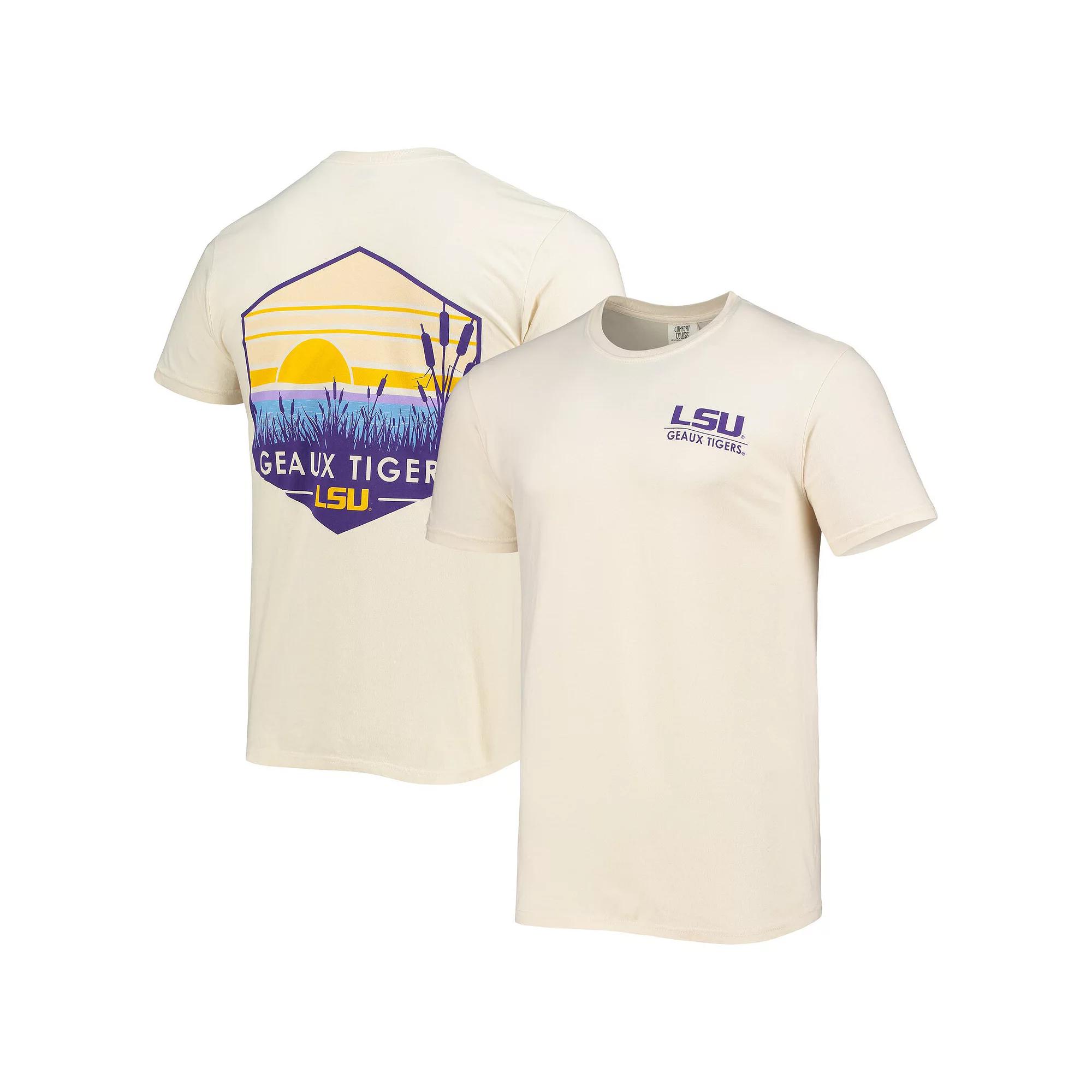 Men's Cream LSU Tigers Landscape Shield Comfort Colors T-Shirt,  Product Image
