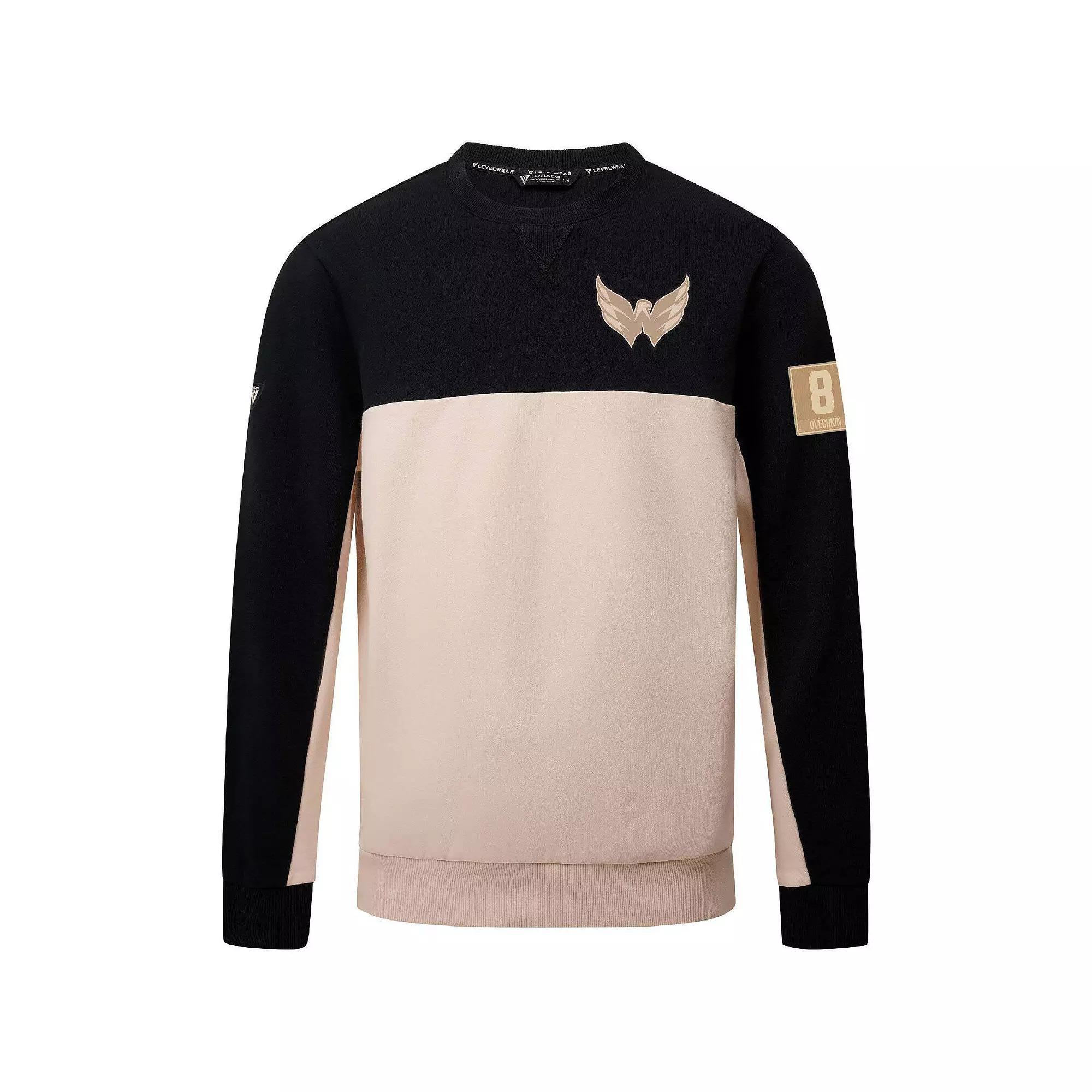 Men's Levelwear Alexander Ovechkin Black Washington Capitals Name & Number Pullover Sweatshirt, Size: XL Product Image