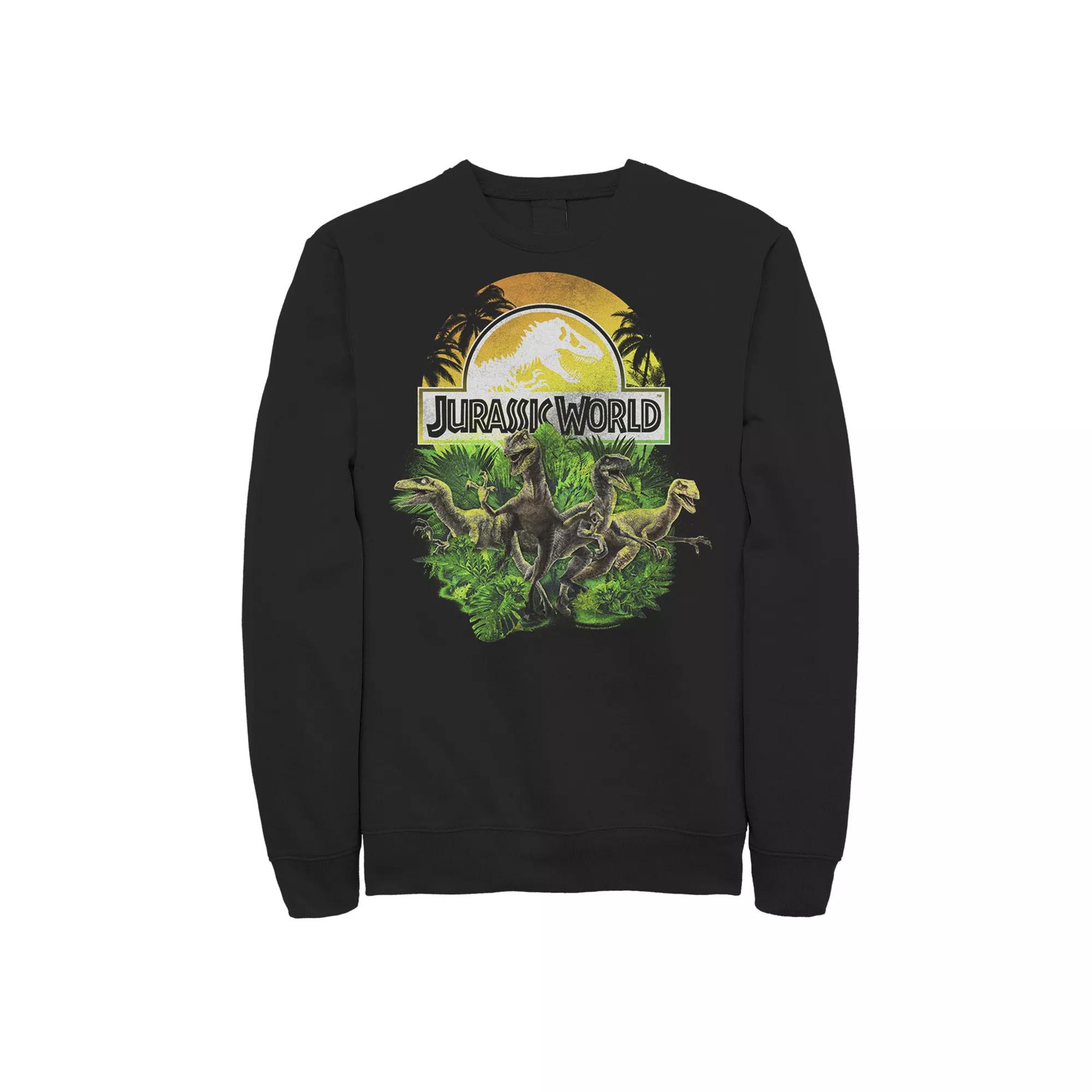 Men's Jurassic World Raptor Group Shot Title Logo Sweashirt,  Product Image