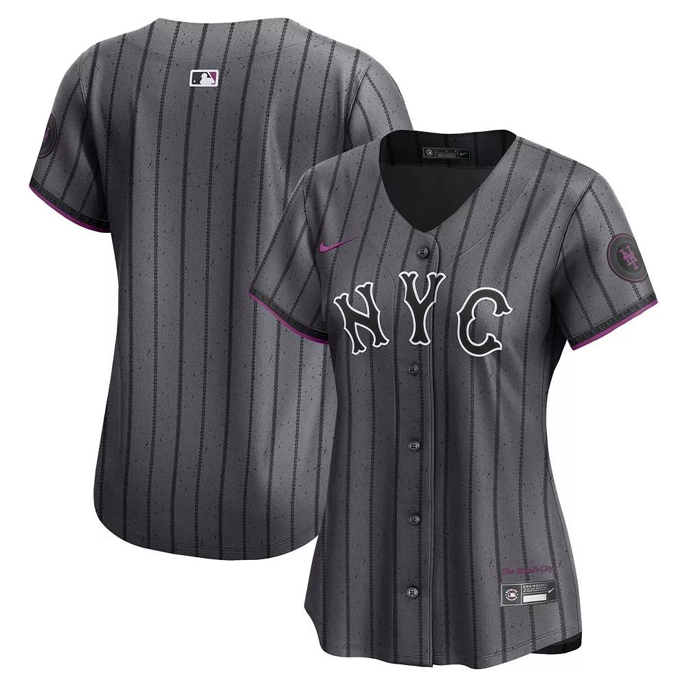 Women's Nike Gray New York Mets City Connect Limited Jersey, Size: Medium, Grey Product Image