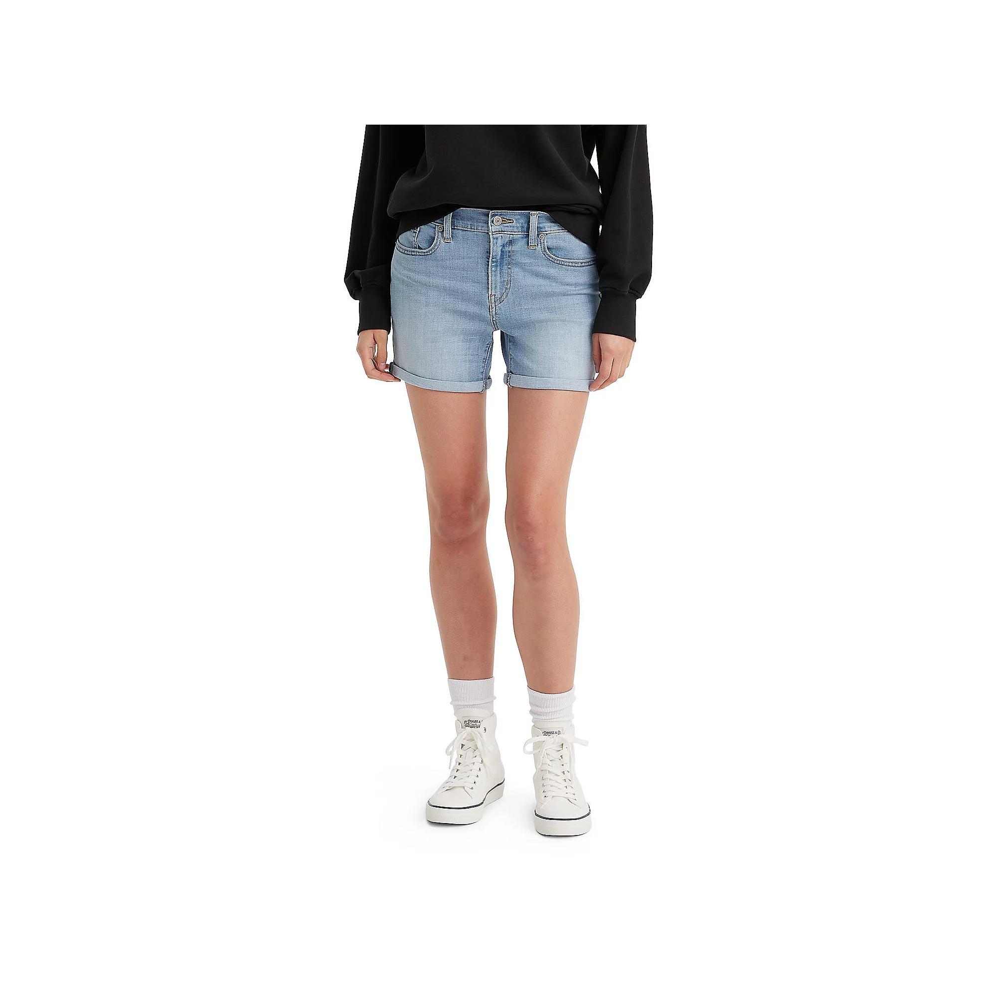 Women's Levi's® Mid-Length Jean Shorts, Size: 33(US 16)Medium, Polar Seas Product Image