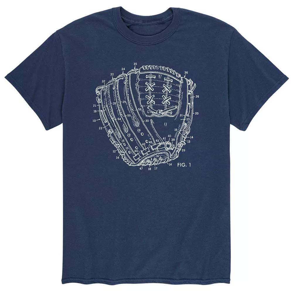 Men's Ball Glove Rendering Tee,  Product Image