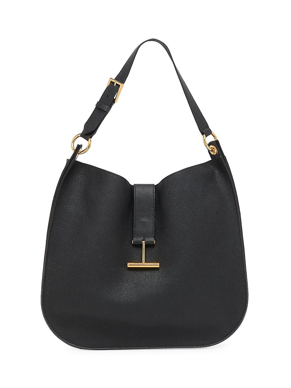 Tara Large Hobo Crossbody in Grained Leather Product Image