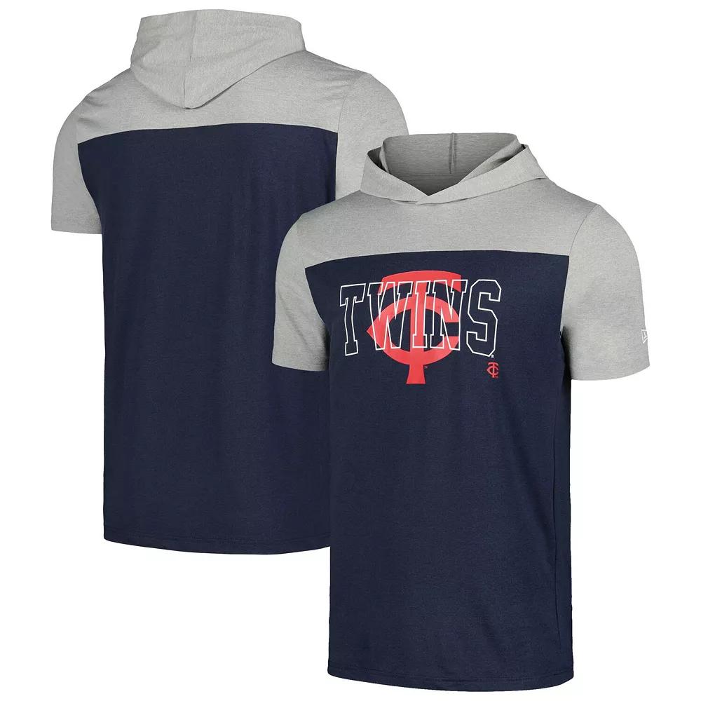 Men's New Era Navy Minnesota Twins Active Brushed Hoodie T-Shirt,  Product Image