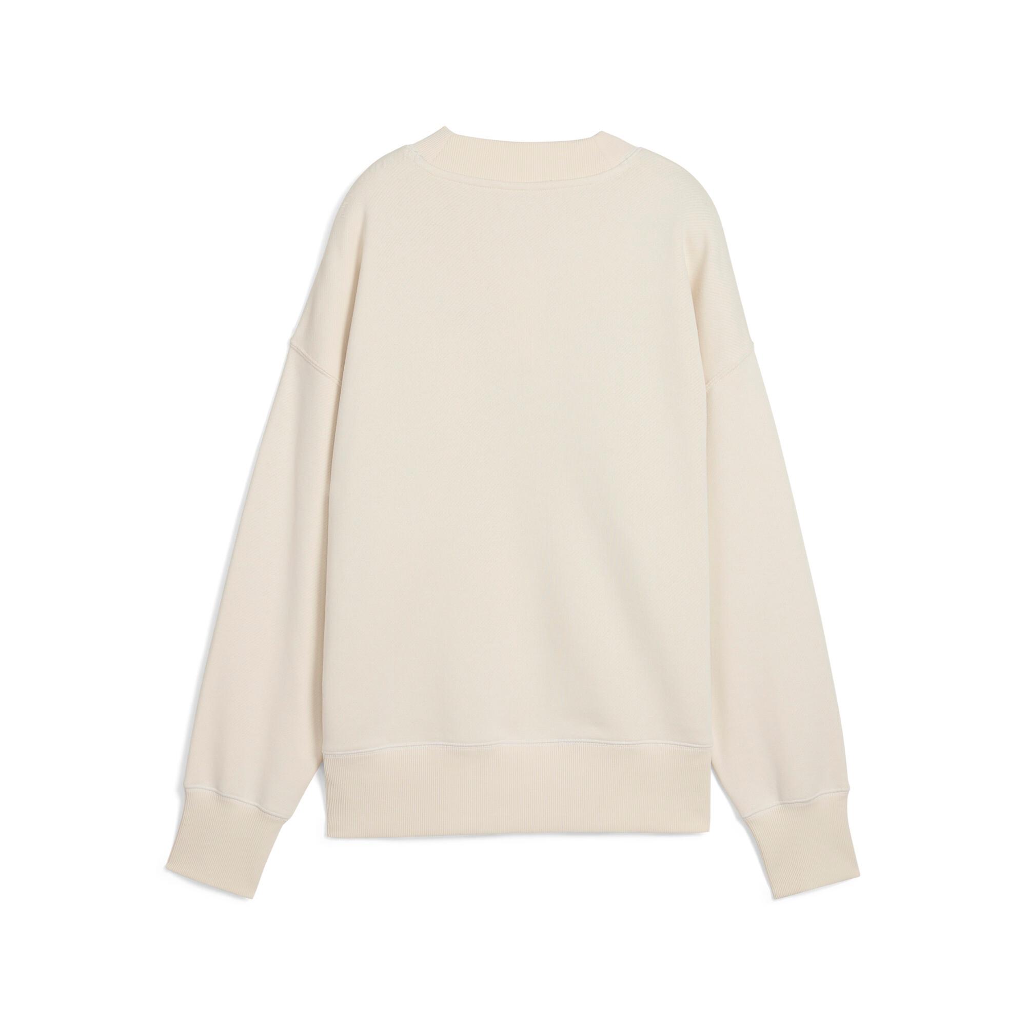 PUMA Premium Essentials Women's Oversized Graphic Crew Sweatshirt Product Image